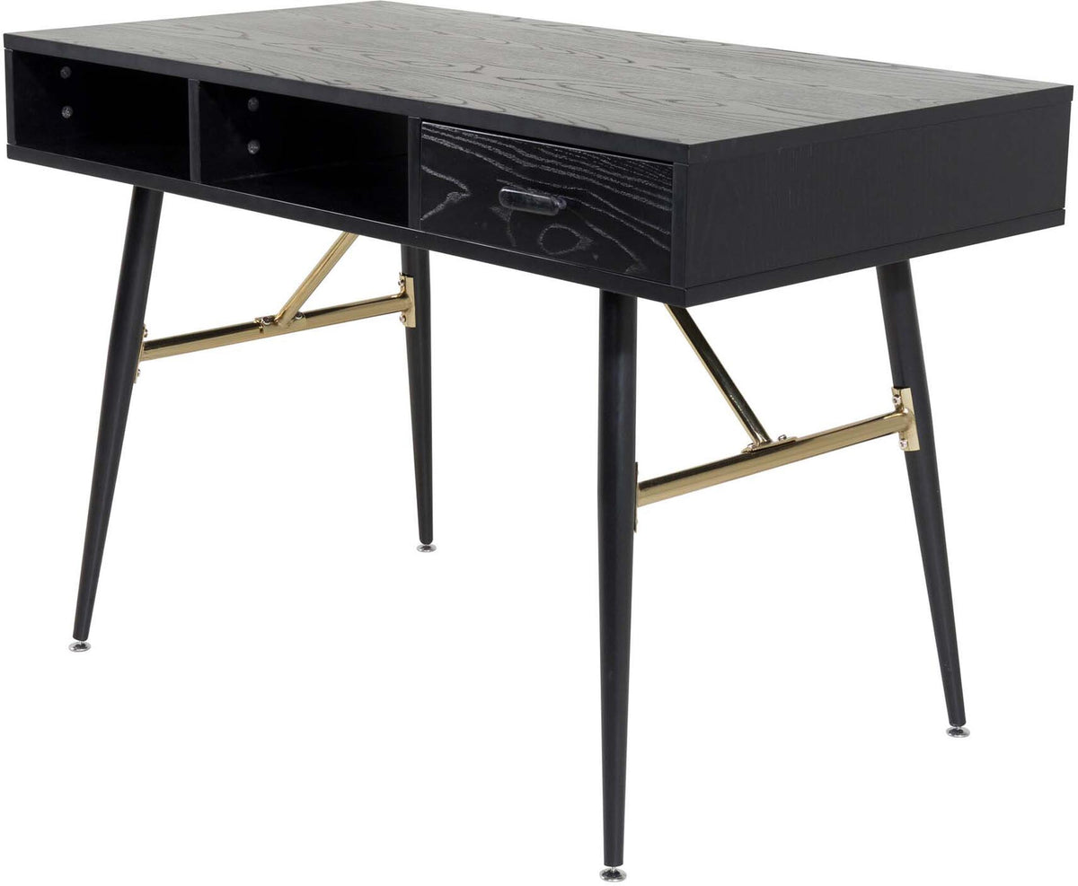Gold Schreibtisch in Schwarz präsentiert im Onlineshop von KAQTU Design AG. Schreibtisch ist von Venture Home