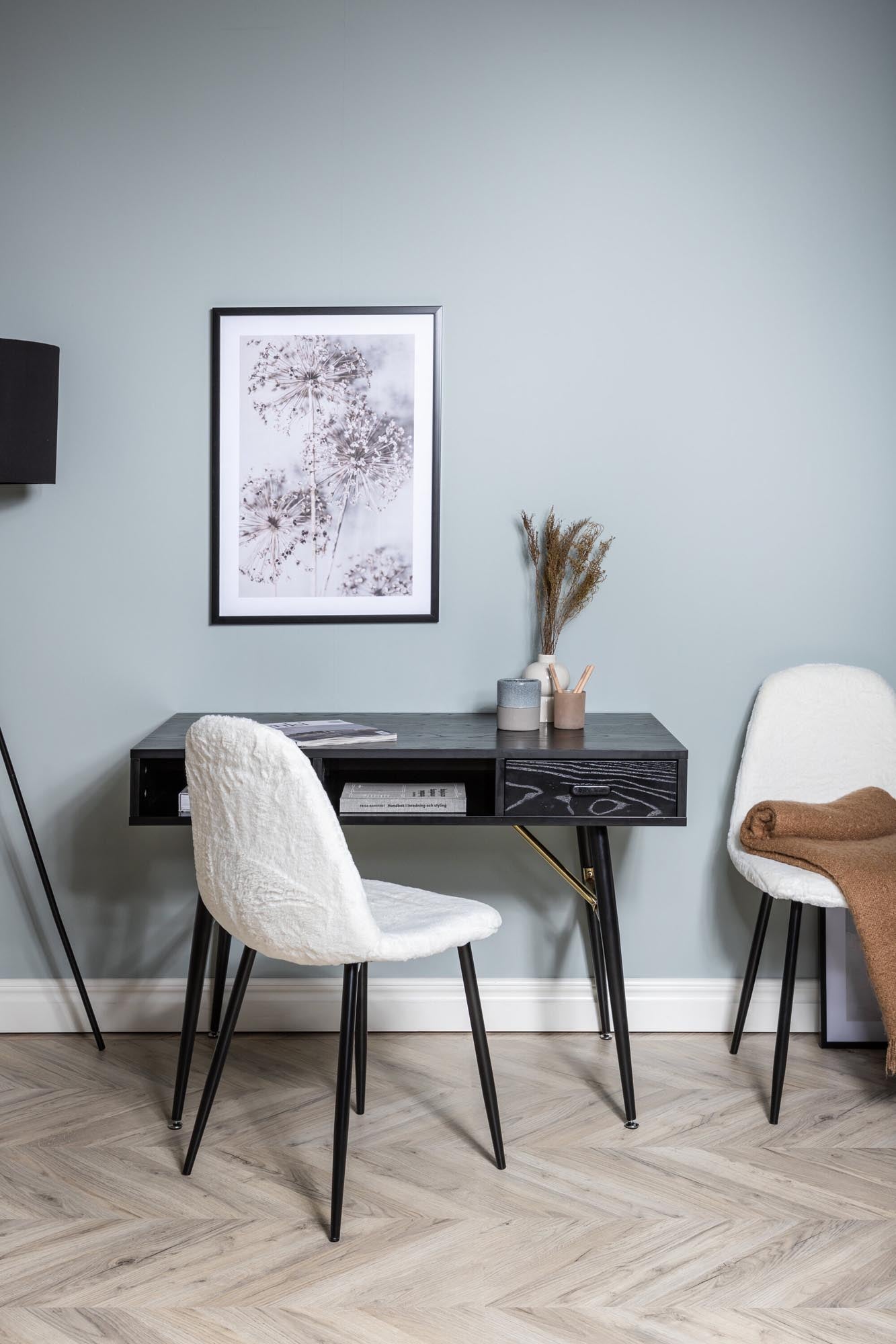 Gold Schreibtisch in Schwarz präsentiert im Onlineshop von KAQTU Design AG. Schreibtisch ist von Venture Home