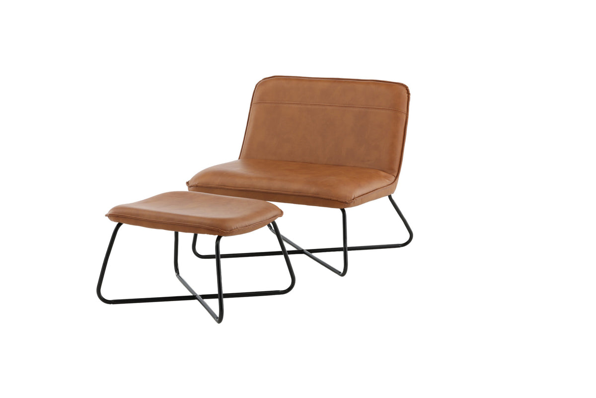 X-Lounge Stuhl in Braun präsentiert im Onlineshop von KAQTU Design AG. Sessel ist von Venture Home