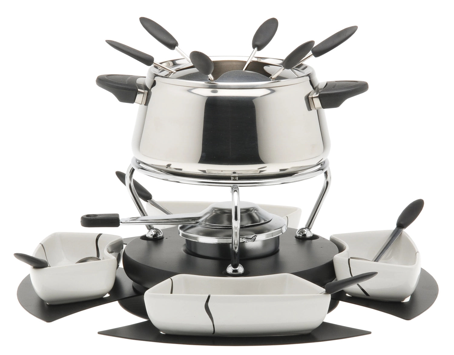 Fondere set bianca per verdure e carne, 18 parti