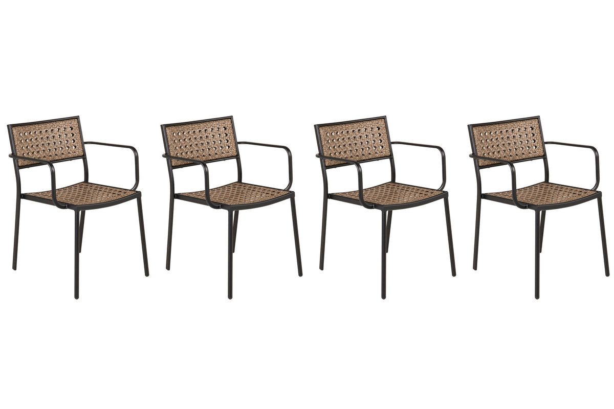 Paola Stuhl in Natur präsentiert im Onlineshop von KAQTU Design AG. Gartenstuhl mit Armlehnen ist von Venture Home