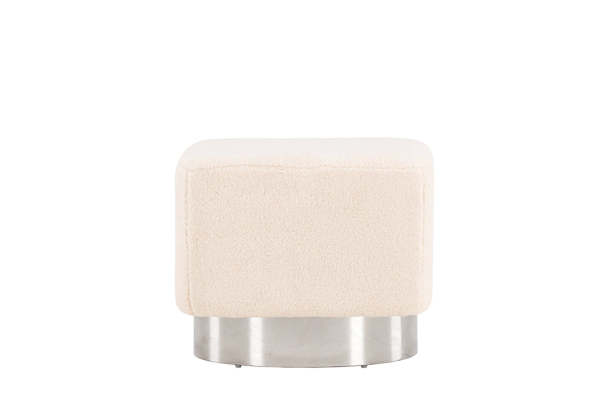 Newton Hocker in Cremefarben präsentiert im Onlineshop von KAQTU Design AG. Pouf ist von Venture Home