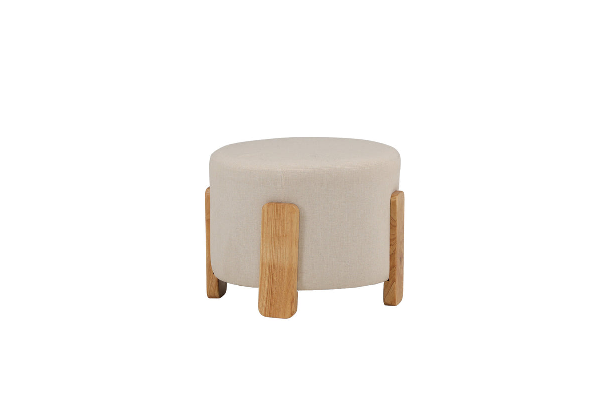 Coffey Ottomane / Pouf in Weiss präsentiert im Onlineshop von KAQTU Design AG. Ottoman ist von Venture Home