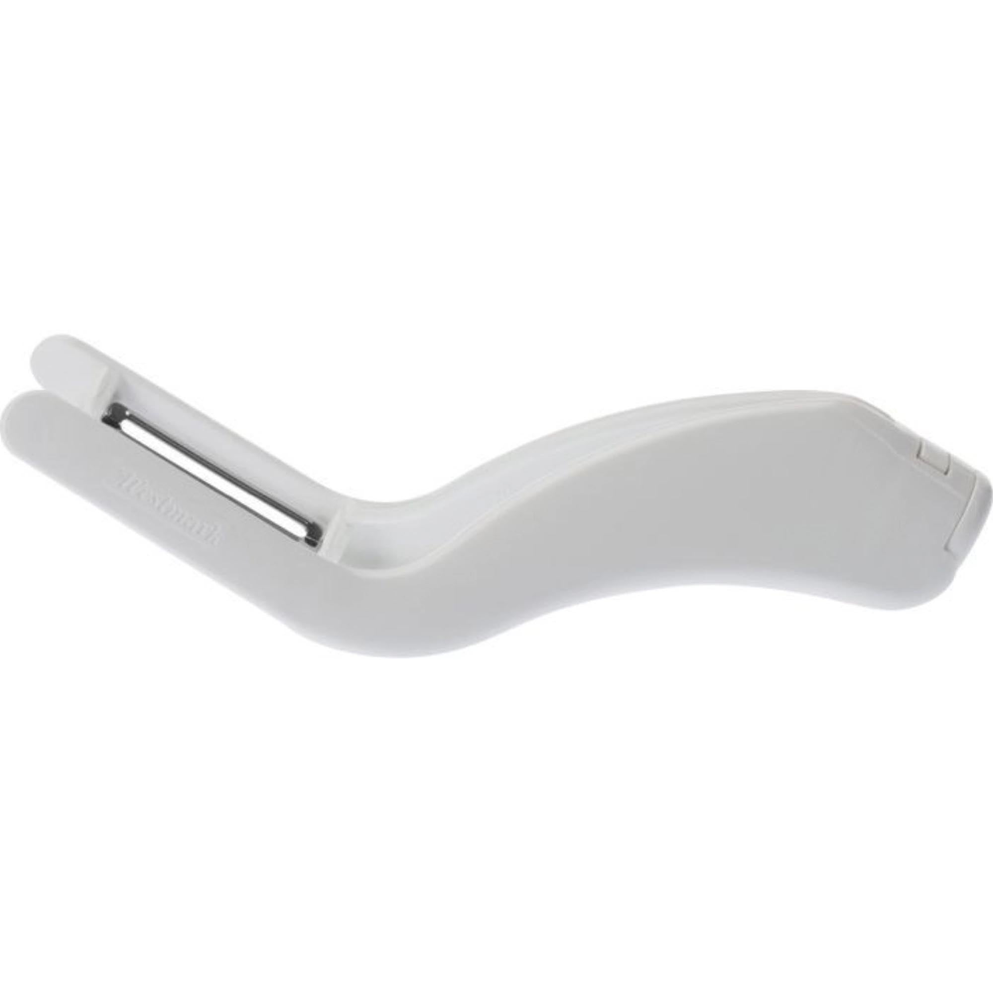 Effizienter Gemüse- und Doppelschäler von Westmark, kompakt und handlich, ideal für präzises Schälen, Maße: 19x6.5x4cm.