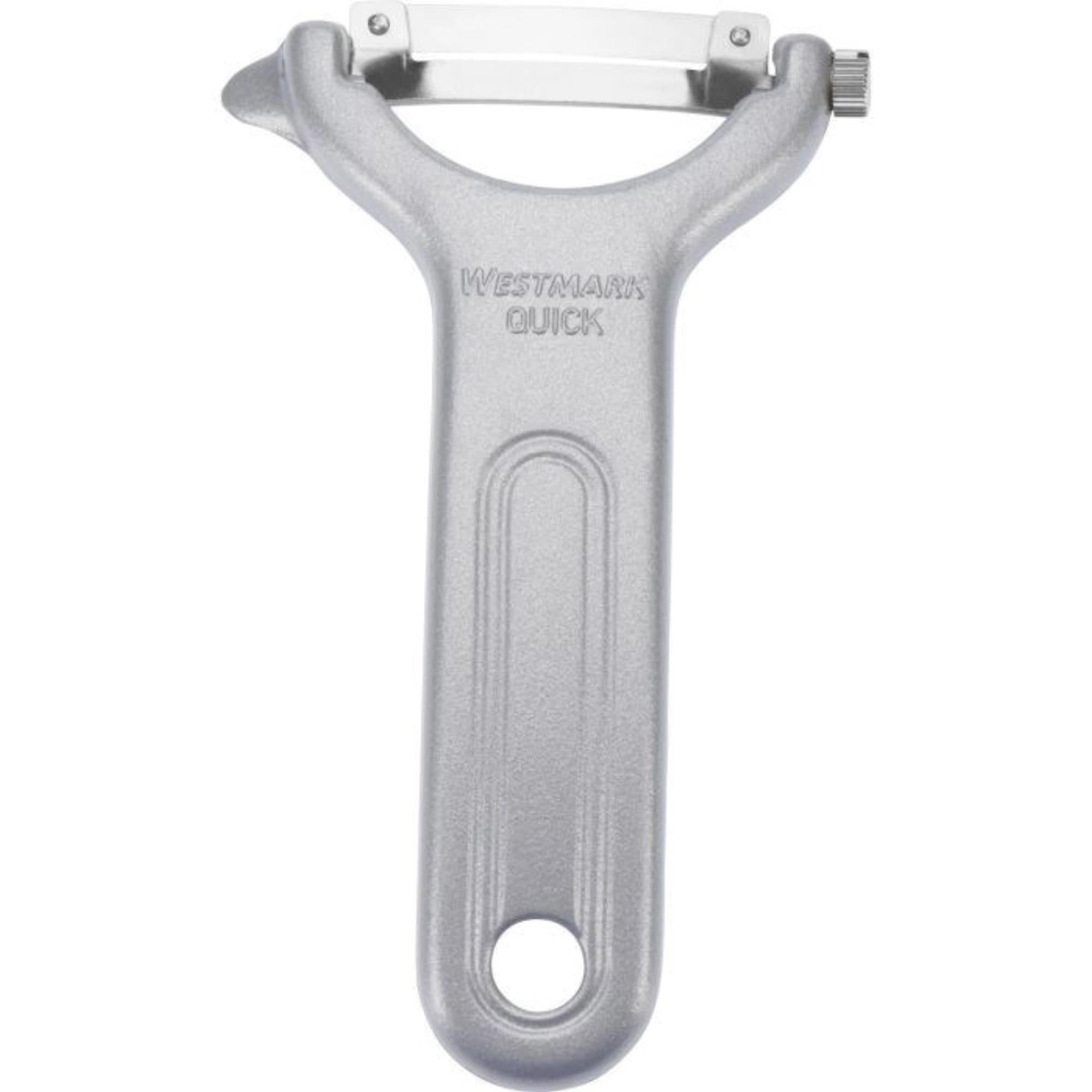 Effizienter Gemüse- und Spargelschäler von Westmark, mit wechselbarer Klinge, für präzises Arbeiten, Maße: 12x7.5 cm.