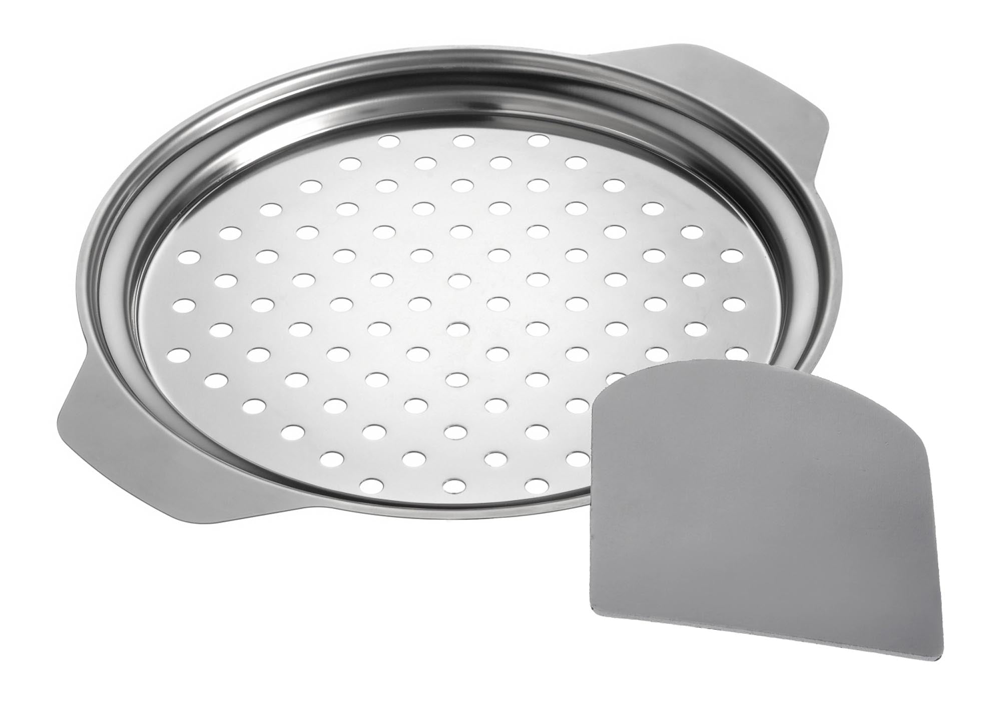 Spätzle-, Topfaufsatzu.Schab. f. Töpfe m. D24-28cm, 32.5x27x in Silber präsentiert im Onlineshop von KAQTU Design AG. Küchenhelfer ist von Westmark