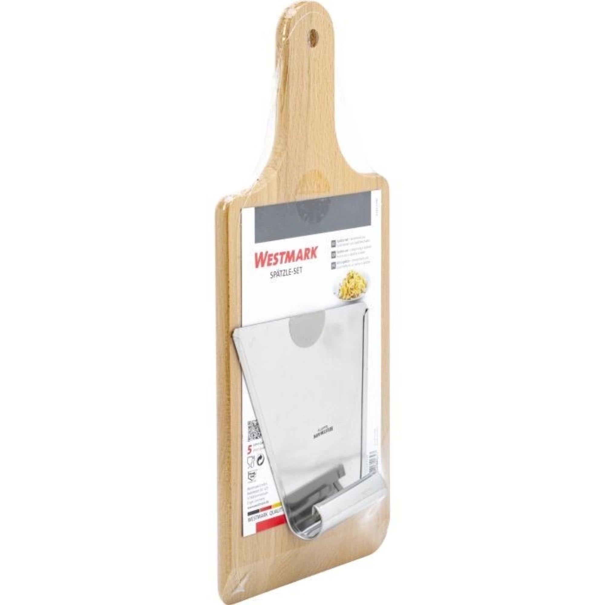 Westmark Spätzle-Set: Praktisches Brett und Schaber für hausgemachte Spätzle, Maße 32x14x3.1 cm, langlebig und benutzerfreundlich.