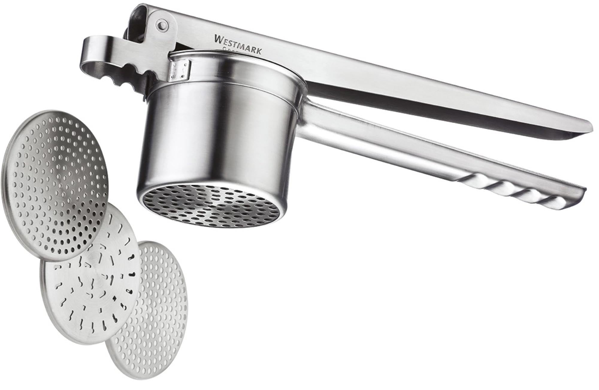 Spätzle- Kartoffelpresse in Silber präsentiert im Onlineshop von KAQTU Design AG. Küchenhelfer ist von Westmark