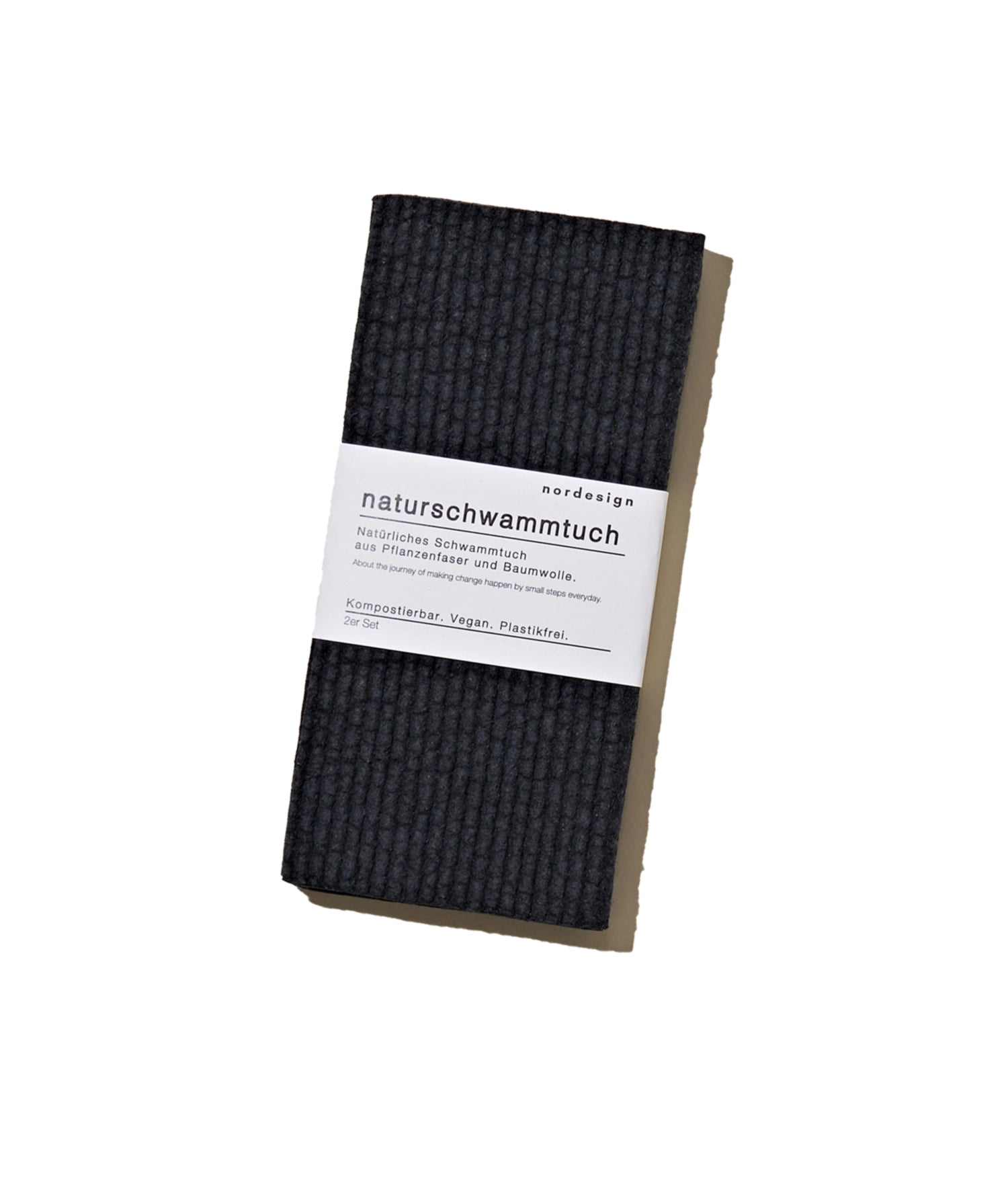 2er Set Dish Cloth Naturschwammtuch, schwarz 17x8cm H1cm in Schwarz präsentiert im Onlineshop von KAQTU Design AG. Küchenhelfer ist von Nordesign