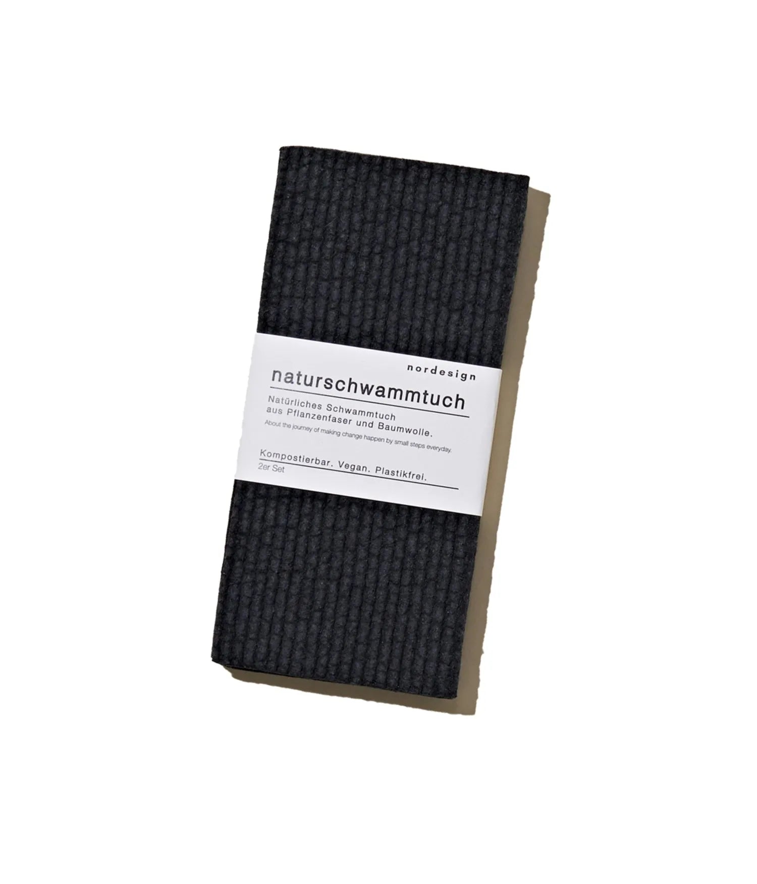 2er Set Dish Cloth Naturschwammtuch, schwarz 17x8cm H1cm in Schwarz präsentiert im Onlineshop von KAQTU Design AG. Küchenhelfer ist von Nordesign