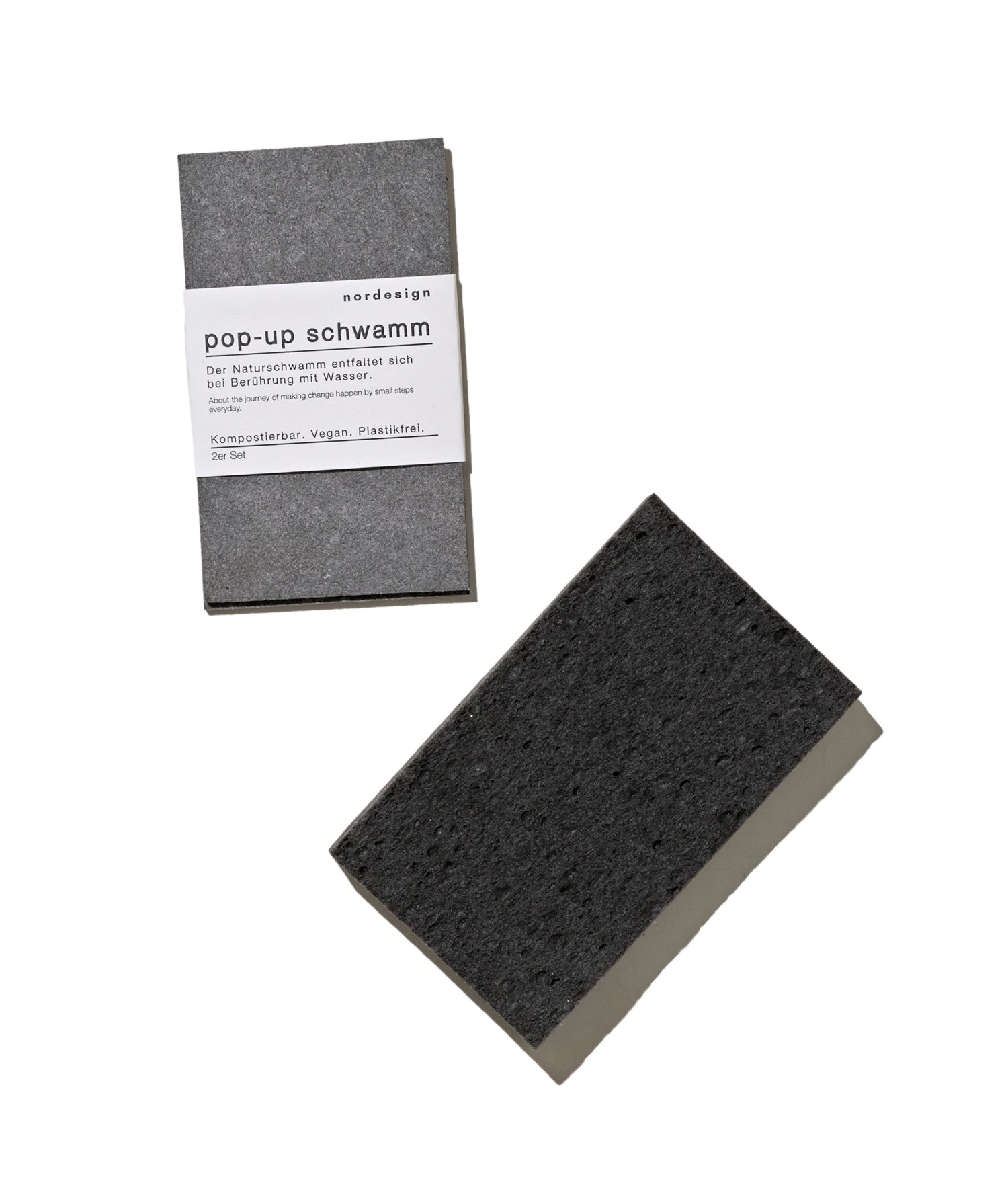 2er Set Pop-Up Schwamm 11x6.5cm H0.6cm in Schwarz präsentiert im Onlineshop von KAQTU Design AG. Küchenhelfer ist von Nordesign
