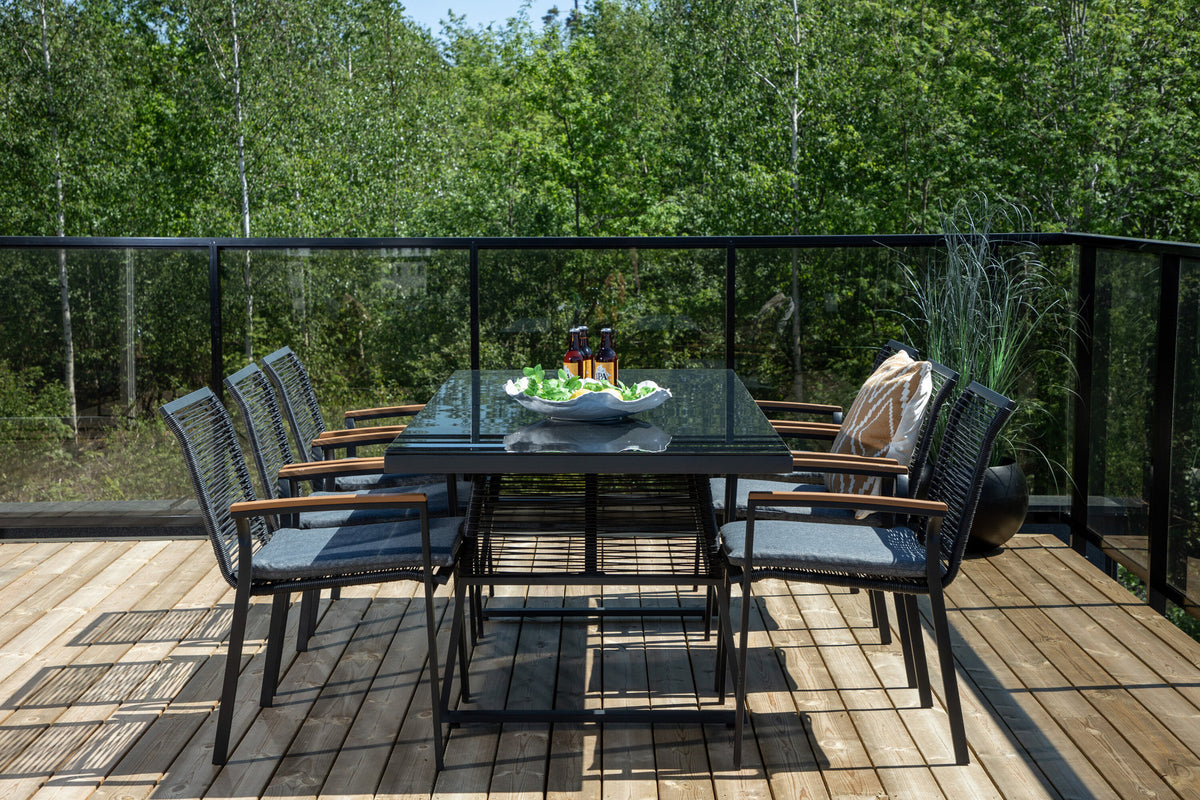 Tisch Dallas in Schwarz präsentiert im Onlineshop von KAQTU Design AG. Gartentisch ist von Venture Home