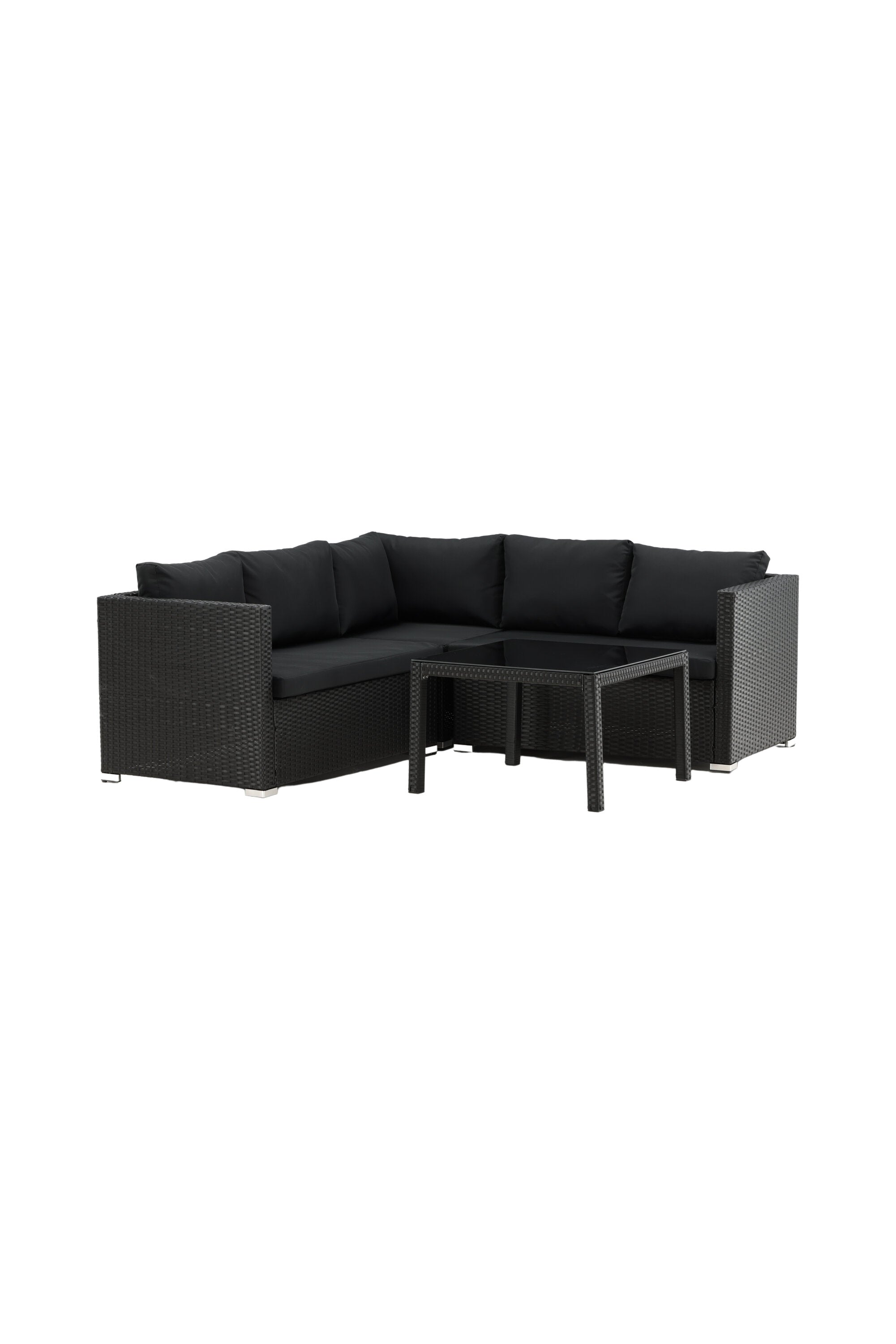 Kuba Ecksofa Outdoorset 70cm in Schwarz präsentiert im Onlineshop von KAQTU Design AG. Loungeset ist von Venture Home