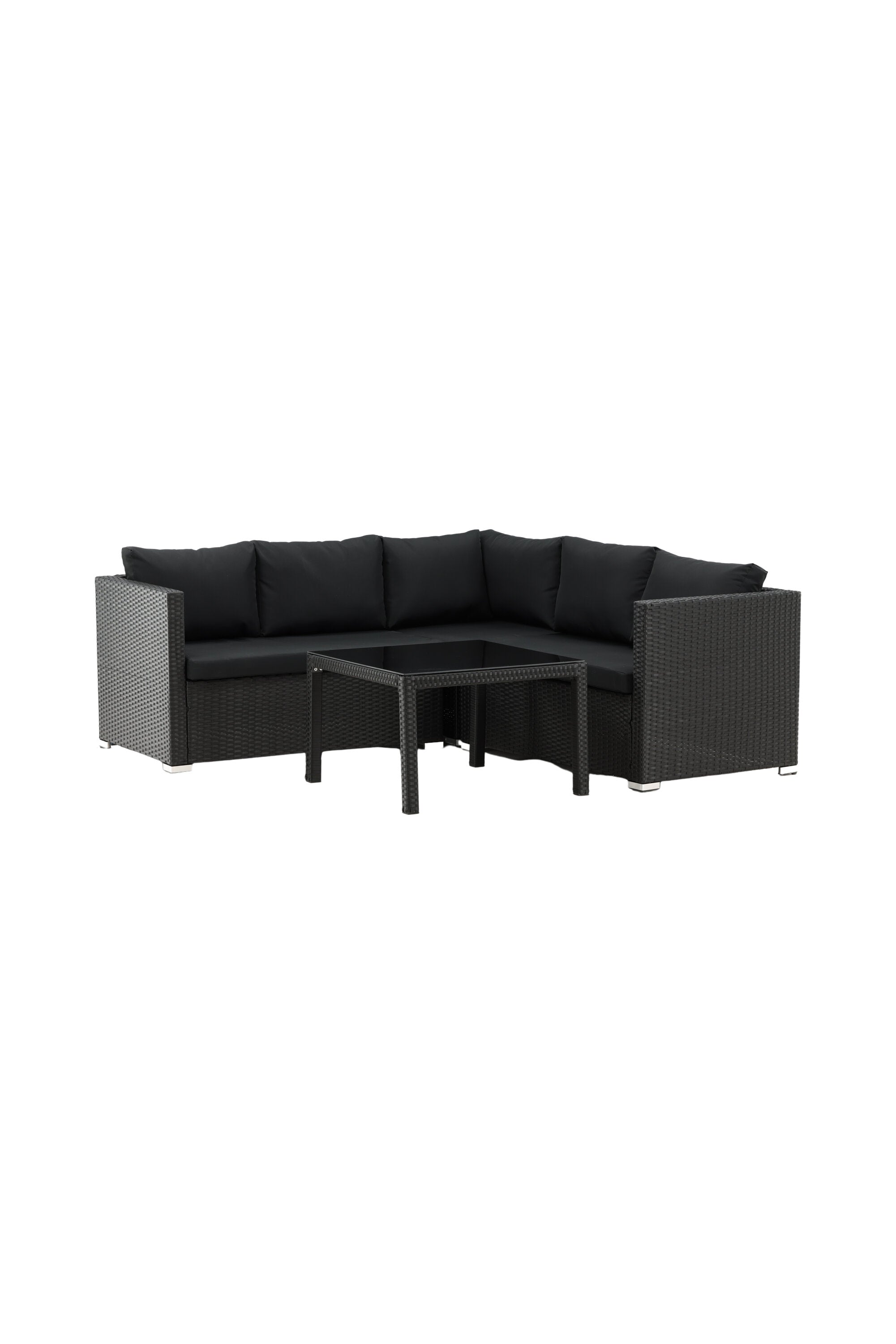 Kuba Ecksofa Outdoorset 70cm in Schwarz präsentiert im Onlineshop von KAQTU Design AG. Loungeset ist von Venture Home