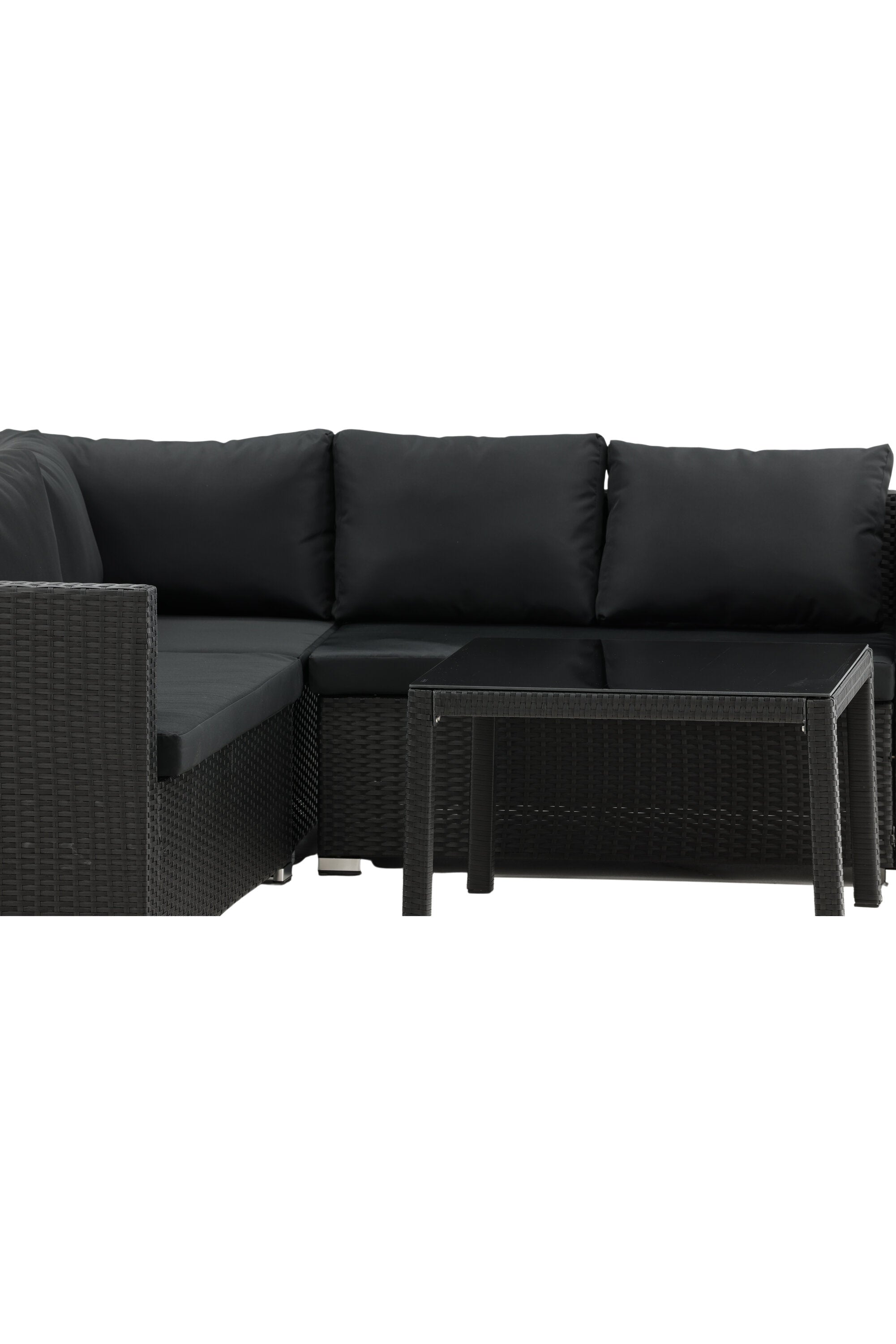 Kuba Ecksofa Outdoorset 70cm in Schwarz präsentiert im Onlineshop von KAQTU Design AG. Loungeset ist von Venture Home