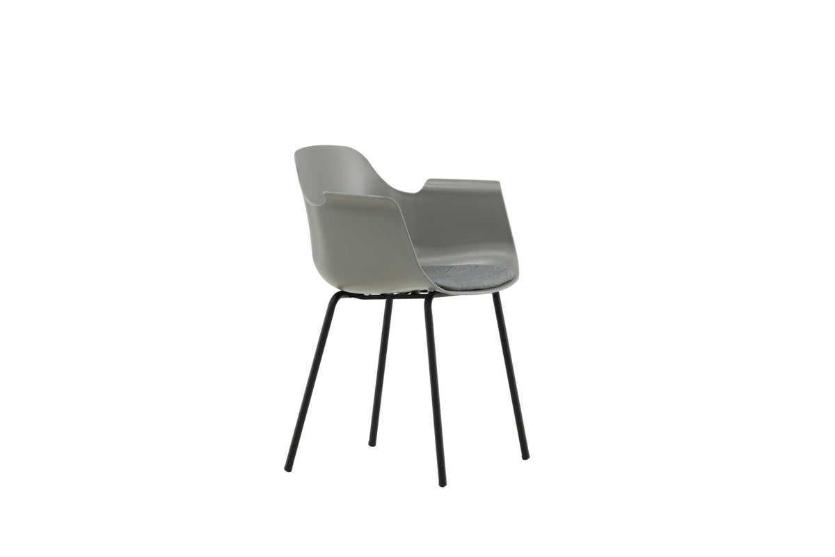 Comfort Plastic Stuhl in Grau präsentiert im Onlineshop von KAQTU Design AG. Stuhl mit Armlehne ist von Venture Home