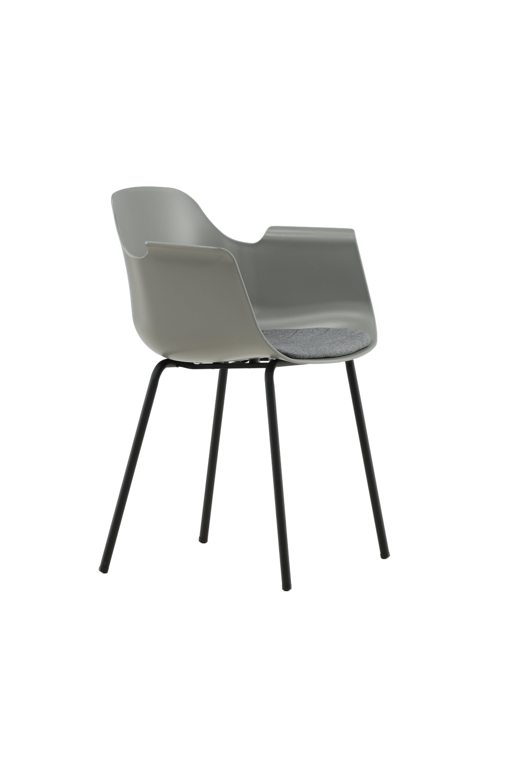 Comfort Plastic Stuhl in Grau präsentiert im Onlineshop von KAQTU Design AG. Stuhl mit Armlehne ist von Venture Home