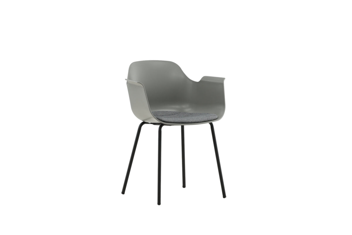 Comfort Plastic Stuhl in Grau präsentiert im Onlineshop von KAQTU Design AG. Stuhl mit Armlehne ist von Venture Home