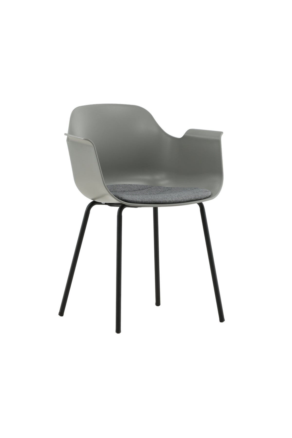Comfort Plastic Stuhl in Grau präsentiert im Onlineshop von KAQTU Design AG. Stuhl mit Armlehne ist von Venture Home