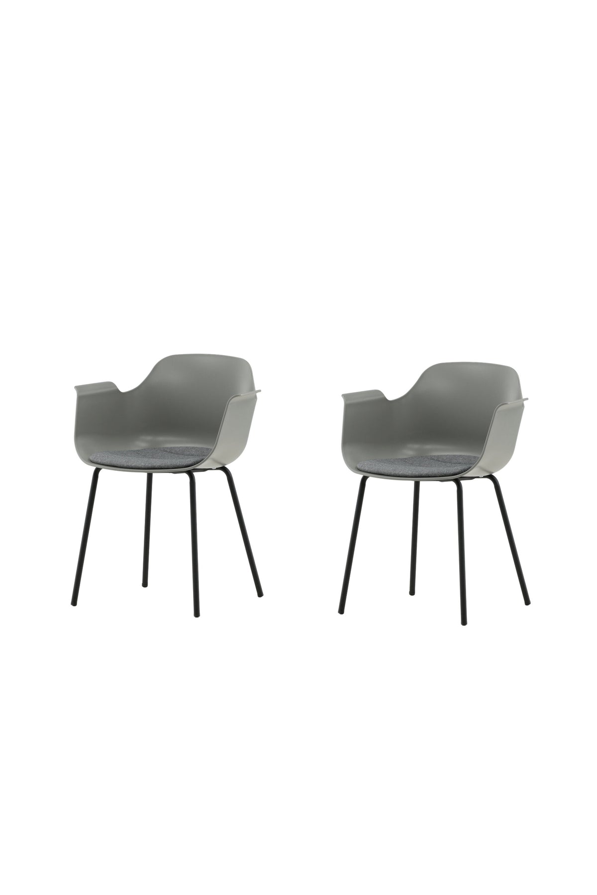 Comfort Plastic Stuhl in Grau präsentiert im Onlineshop von KAQTU Design AG. Stuhl mit Armlehne ist von Venture Home
