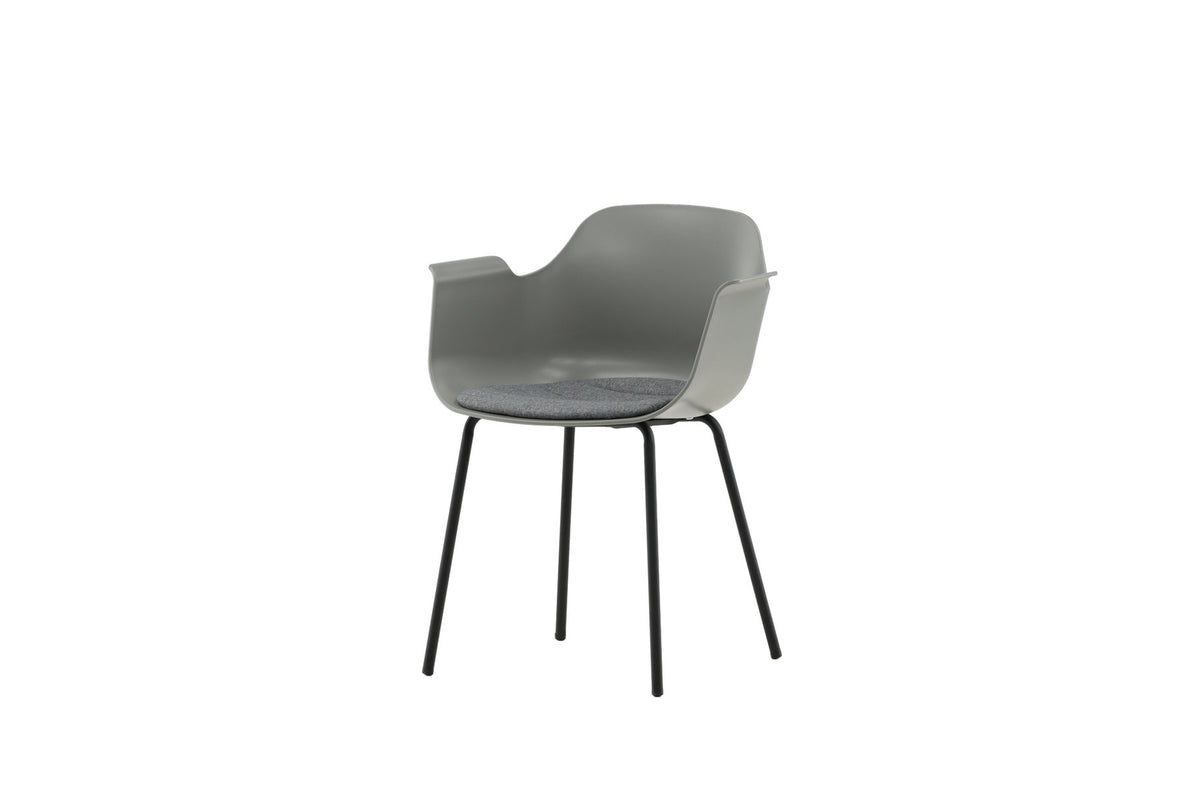Comfort Plastic Stuhl in Grau präsentiert im Onlineshop von KAQTU Design AG. Stuhl mit Armlehne ist von Venture Home