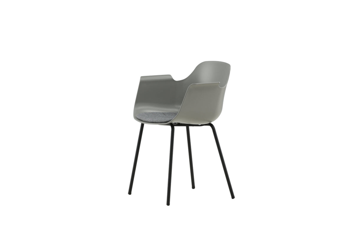 Comfort Plastic Stuhl in Grau präsentiert im Onlineshop von KAQTU Design AG. Stuhl mit Armlehne ist von Venture Home