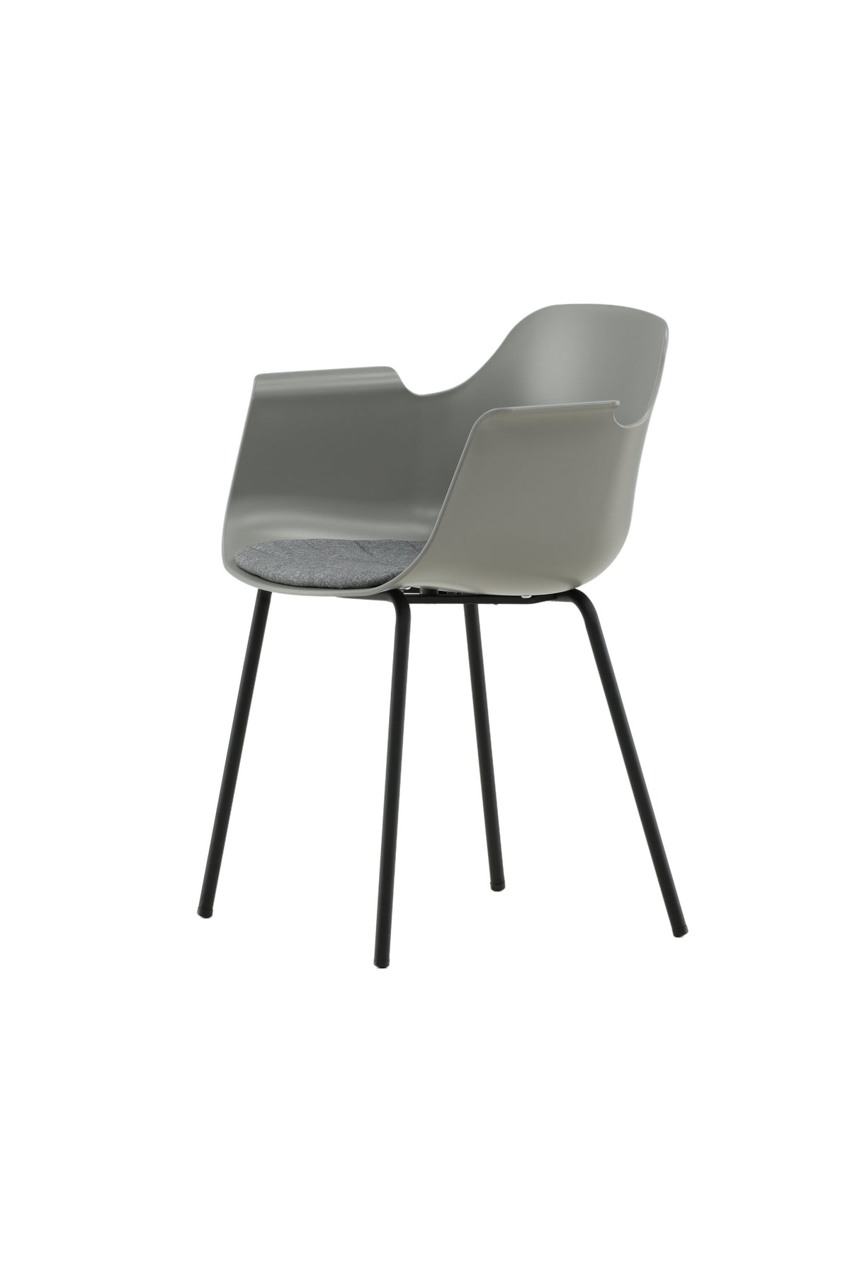 Comfort Plastic Stuhl in Grau präsentiert im Onlineshop von KAQTU Design AG. Stuhl mit Armlehne ist von Venture Home