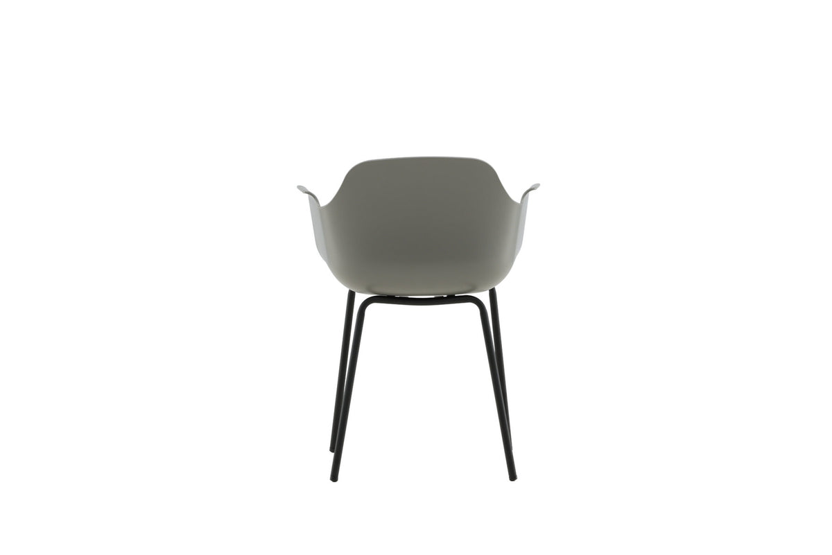 Comfort Plastic Stuhl in Grau präsentiert im Onlineshop von KAQTU Design AG. Stuhl mit Armlehne ist von Venture Home