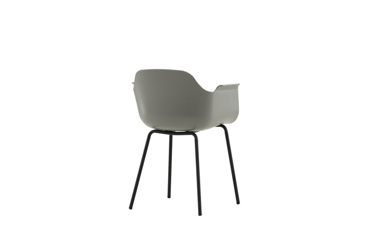 Comfort Plastic Stuhl in Grau präsentiert im Onlineshop von KAQTU Design AG. Stuhl mit Armlehne ist von Venture Home