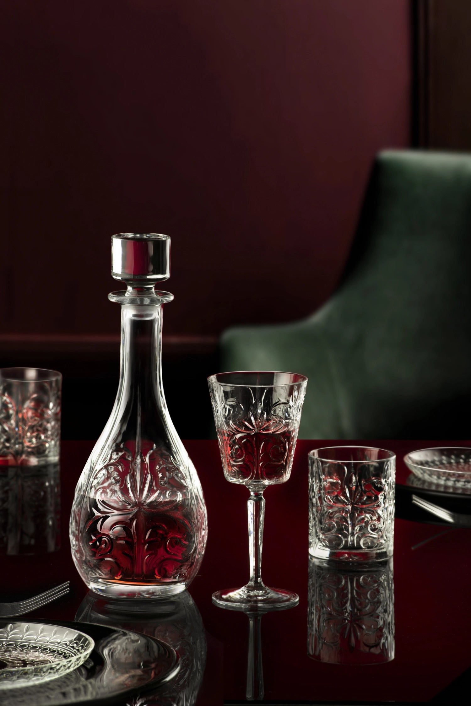 6 Set Tattoo Wine Glass Ø8,8 H19,4 cm, 29cl