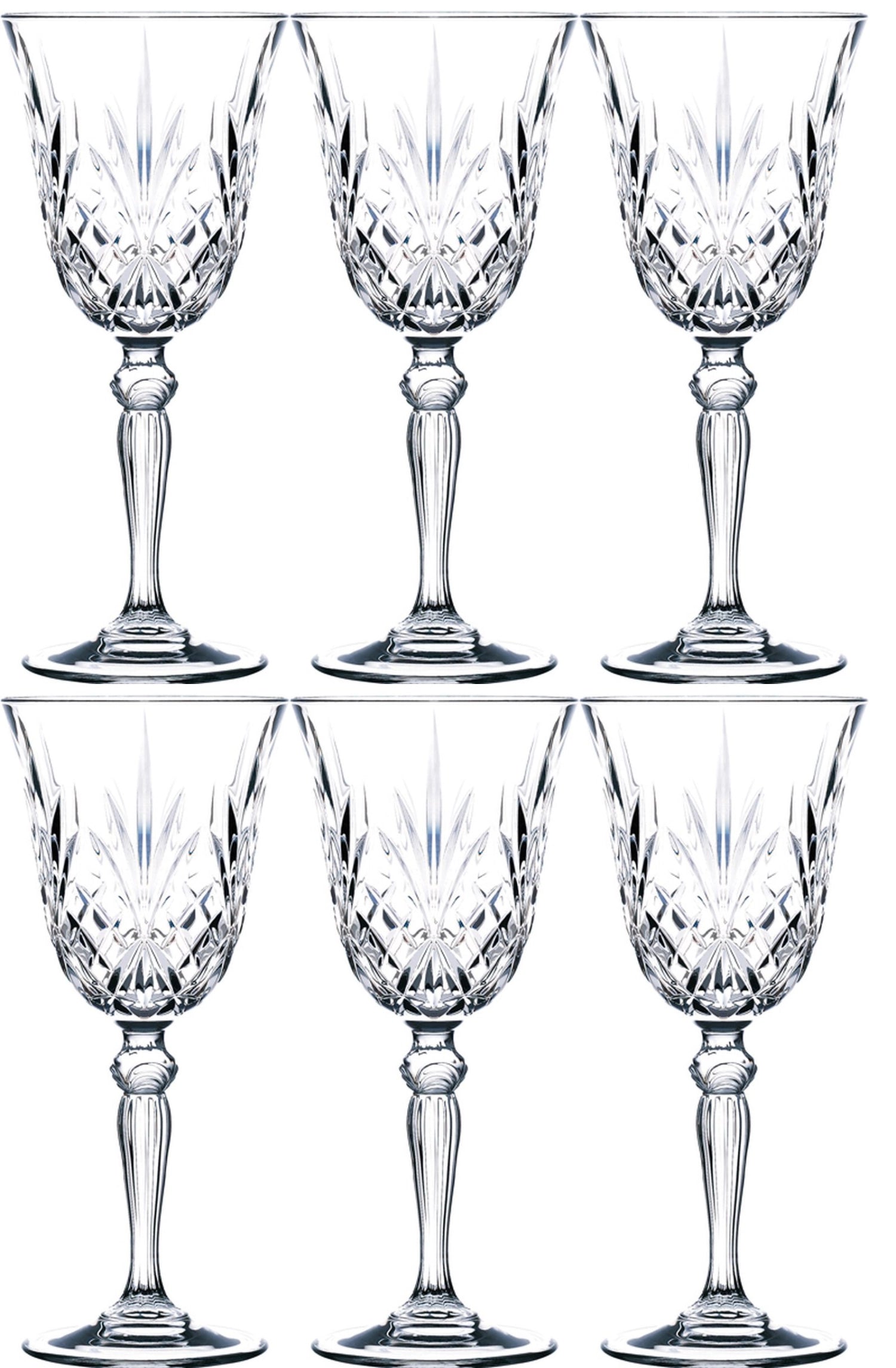 6er Set Melodia Weinglas Ø8.7 H20.2 cm, 28cl in Transparent präsentiert im Onlineshop von KAQTU Design AG. Glas ist von RCR