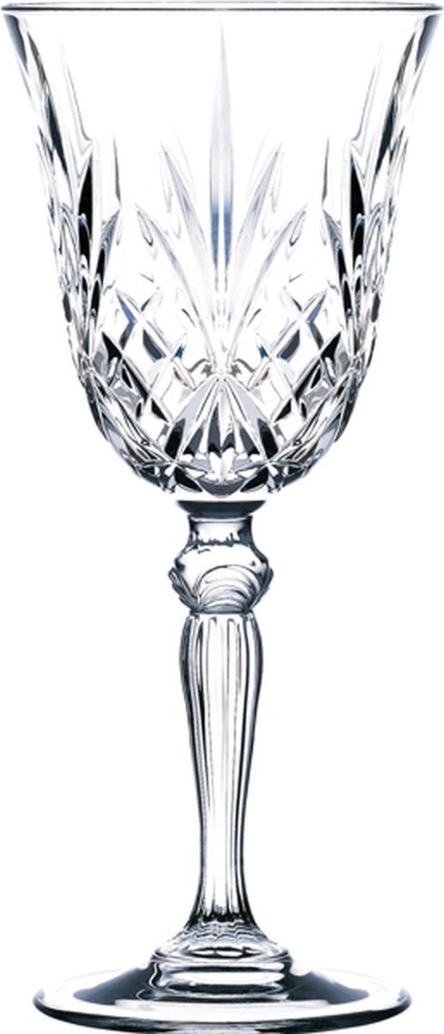 Elegantes 6er Set Melodia Weingläser von RCR, 28cl, Ø8.7cm, H20.2cm, ideal für stilvollen Weingenuss.