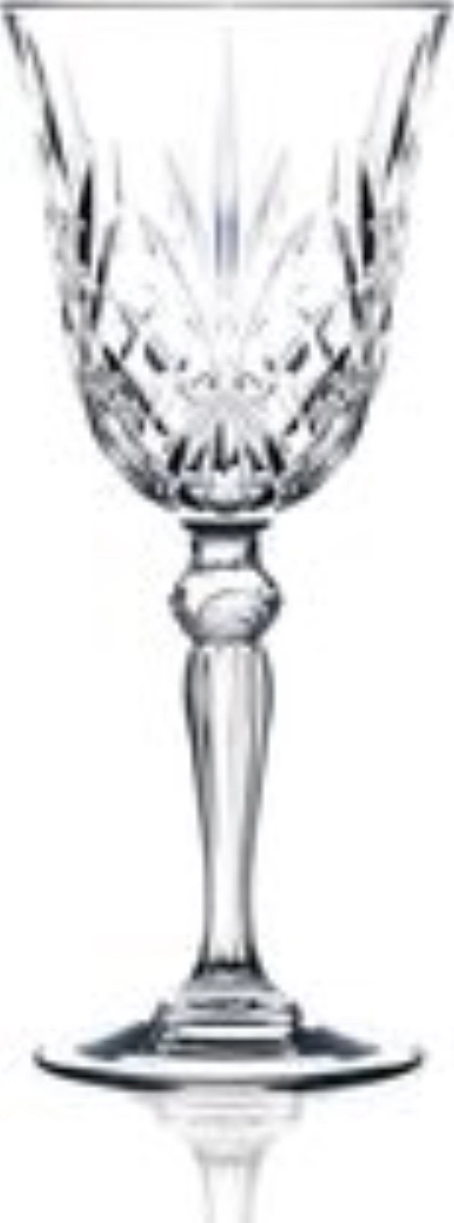 Elegantes 6er Set RCR Melodia Weingläser, 21cl, Ø8.2cm, H19cm, ideal für stilvollen Genuss und hochwertige Tischdekoration.