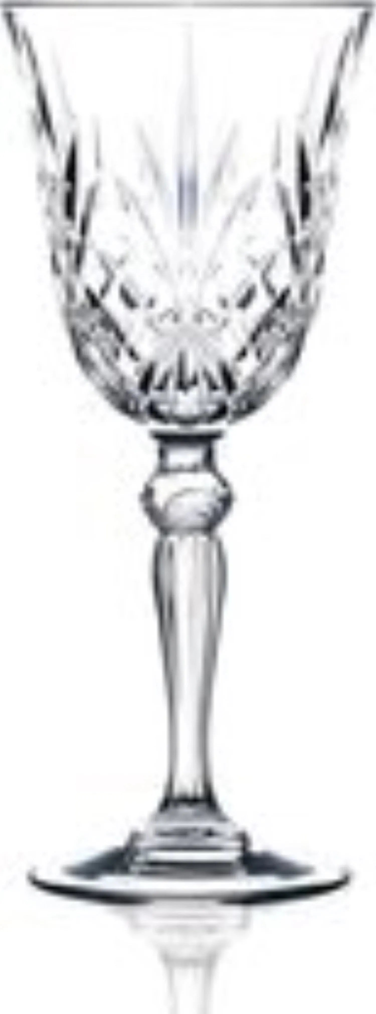 Elegantes 6er Set RCR Melodia Weingläser, 21cl, Ø8.2cm, H19cm, ideal für stilvollen Genuss und hochwertige Tischdekoration.
