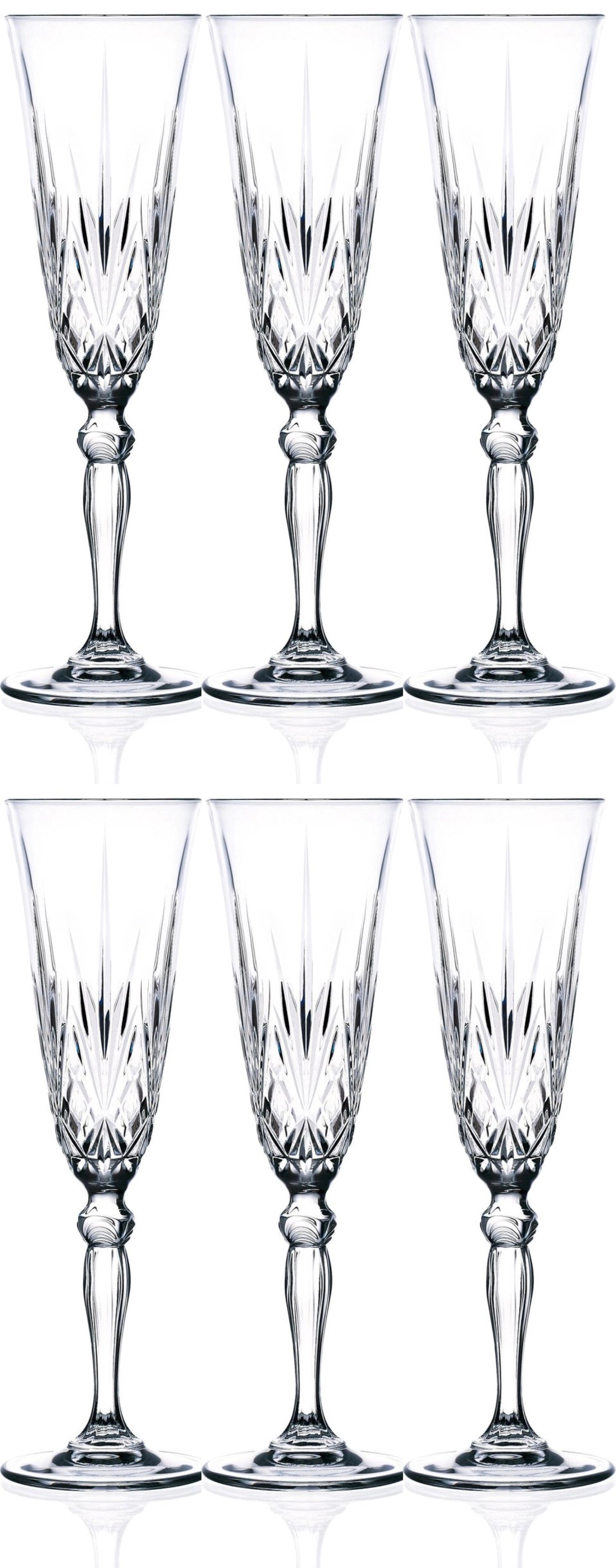 6er Set Melodia Flute Ø7.0 H22.2 cm, 16cl in Transparent präsentiert im Onlineshop von KAQTU Design AG. Glas ist von RCR