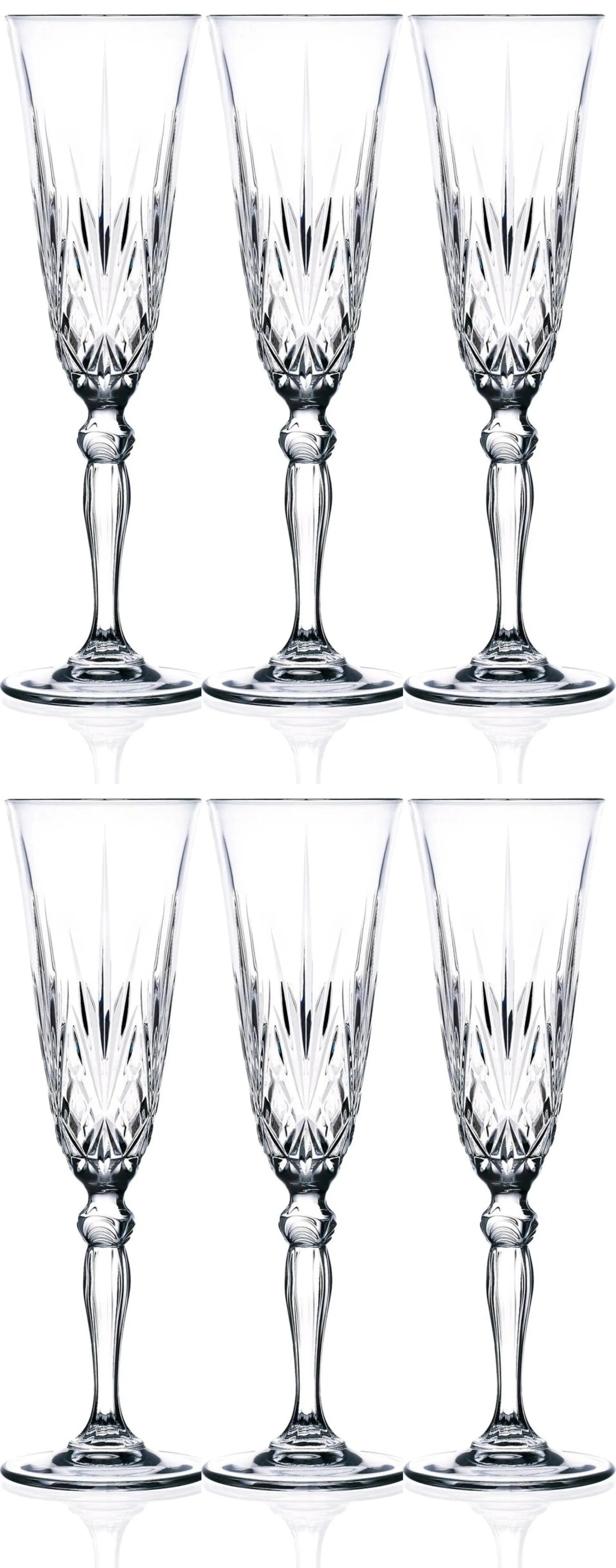 6er Set Melodia Flute Ø7.0 H22.2 cm, 16cl in Transparent präsentiert im Onlineshop von KAQTU Design AG. Glas ist von RCR