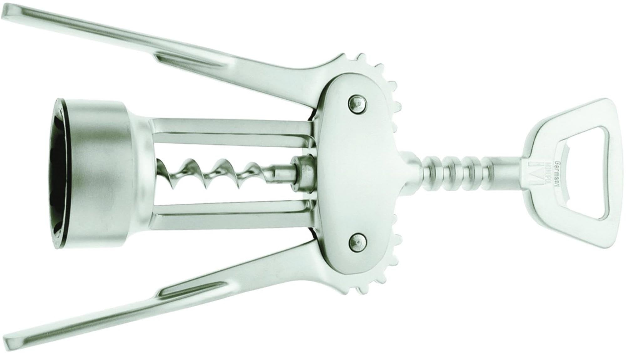 Hebelkorkenzieher Fino, edelmattiert, 20x7.5x4cm in Silber präsentiert im Onlineshop von KAQTU Design AG. Barzubehör ist von Westmark
