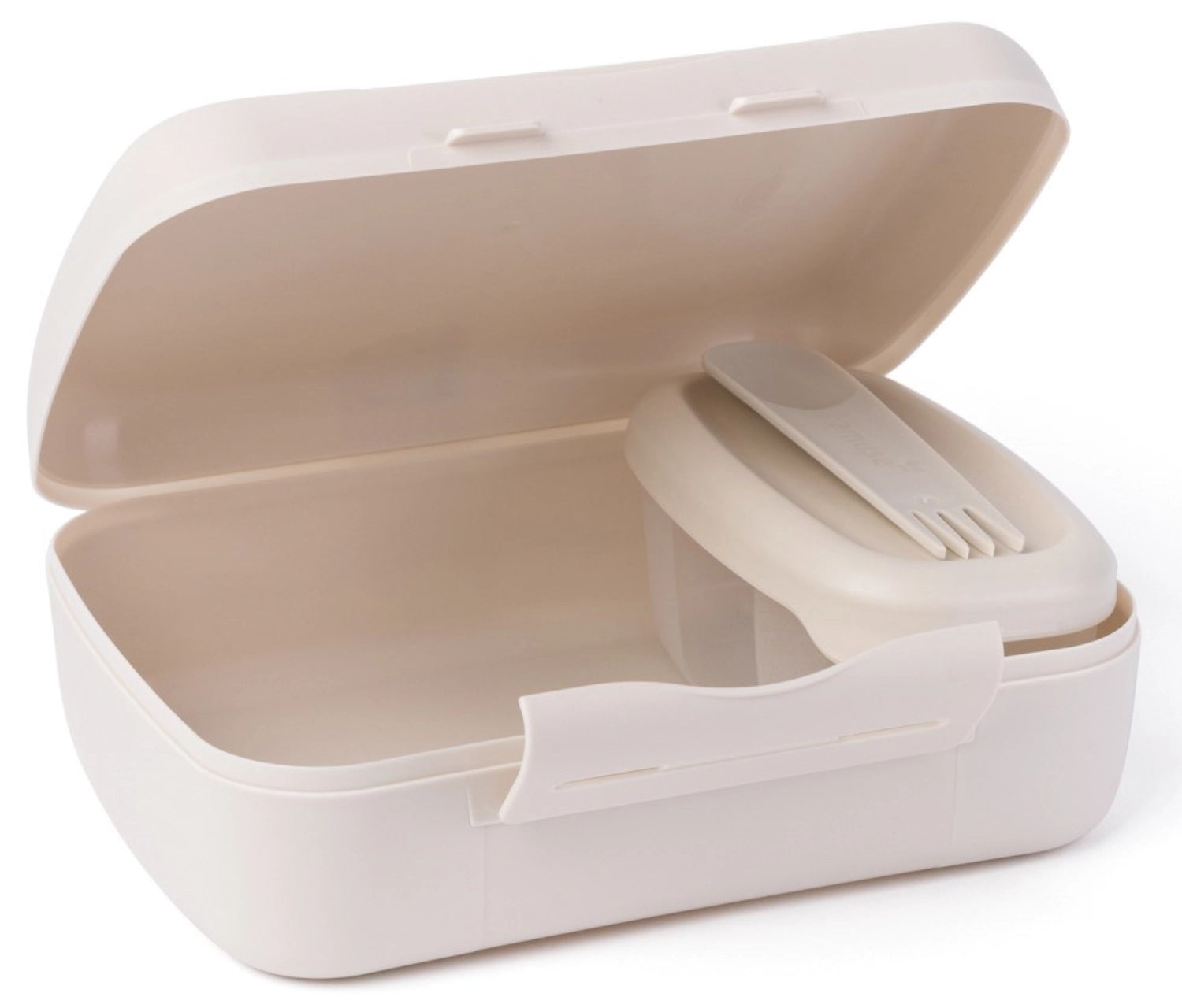 Amuse Basic Brunch Salad Box & Spork 210x156x71mm Beige