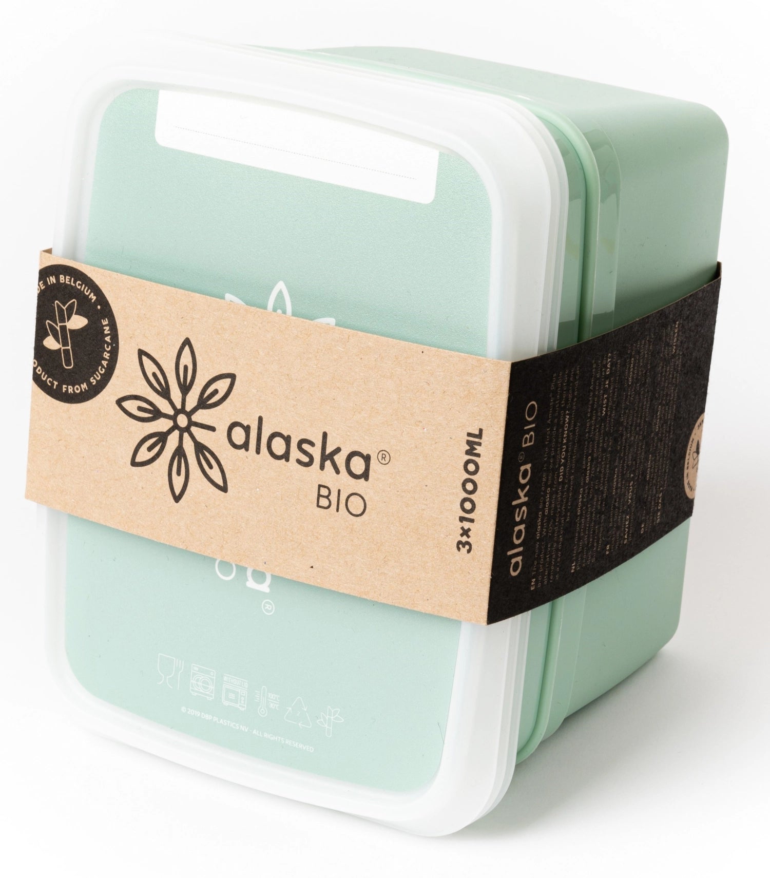 3er Set Alaska Bio Gefrierboxen 1000ml grün in Grün präsentiert im Onlineshop von KAQTU Design AG. Snackbox ist von Amuse