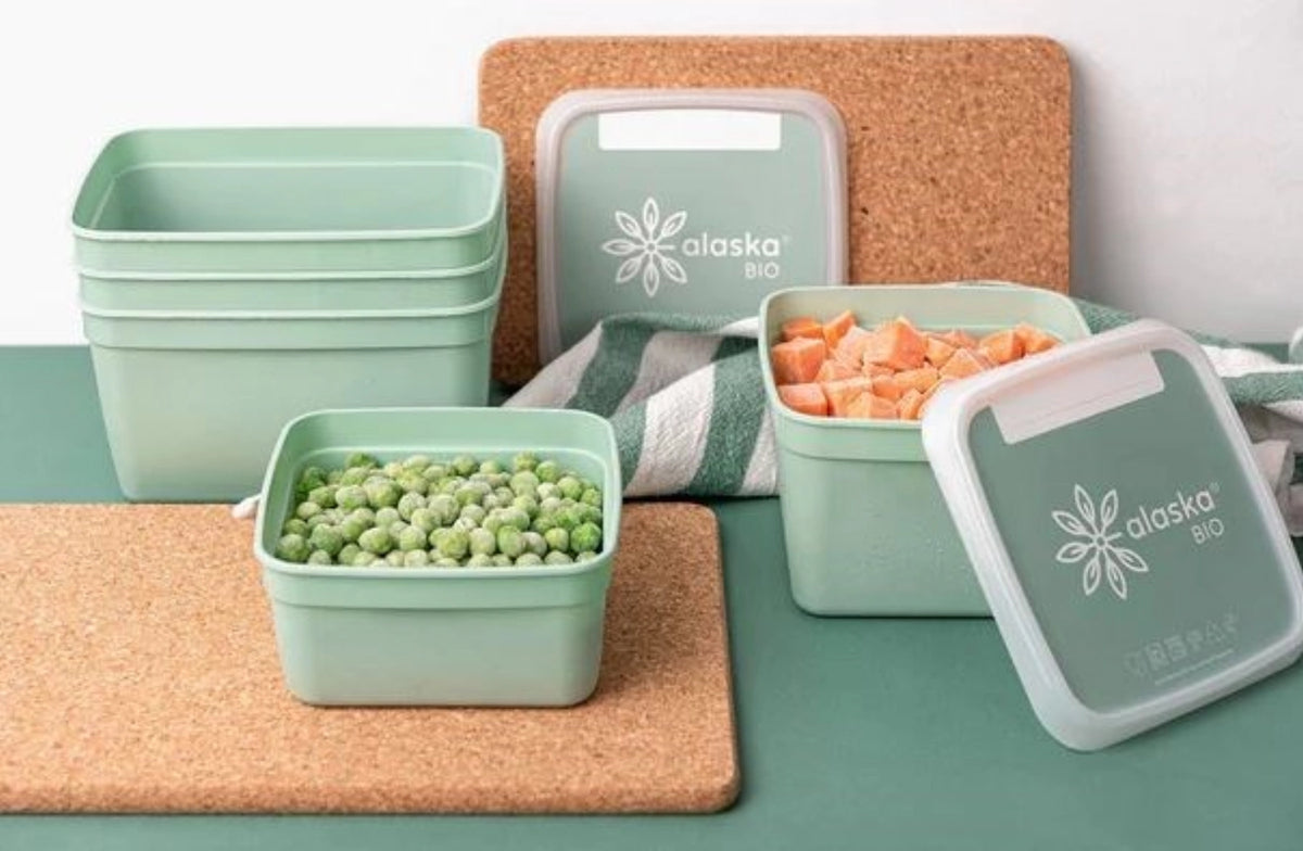 3er Set Alaska Bio Gefrierboxen 1000ml grün in Grün präsentiert im Onlineshop von KAQTU Design AG. Snackbox ist von Amuse