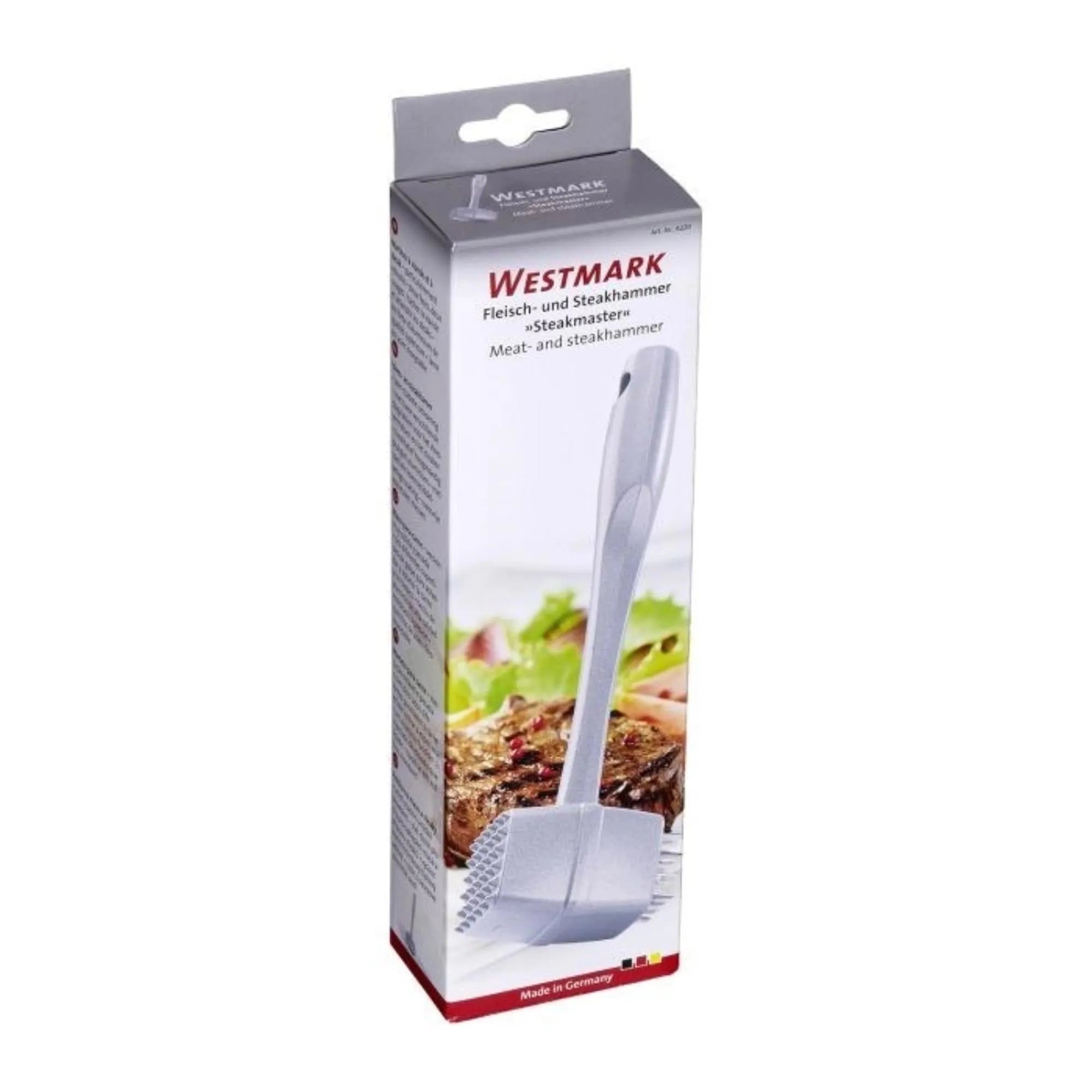 Steakhammer Steakmaster von Westmark, 24x7.5x4.5 cm, mit scharfen Messern für effektives Zartmachen und Bearbeiten von Fleisch.
