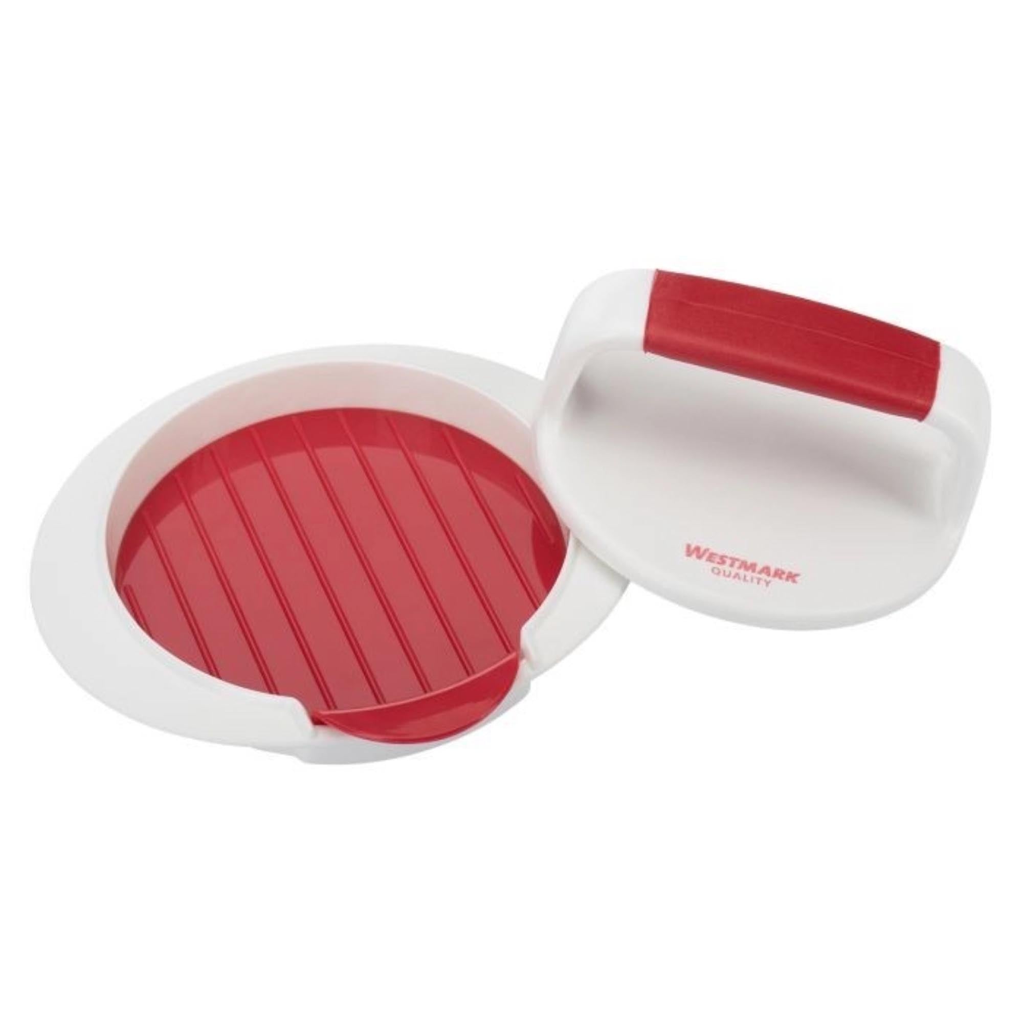 Hamburgermaker, 15x16x6cm in Rot präsentiert im Onlineshop von KAQTU Design AG. Küchenhelfer ist von Westmark