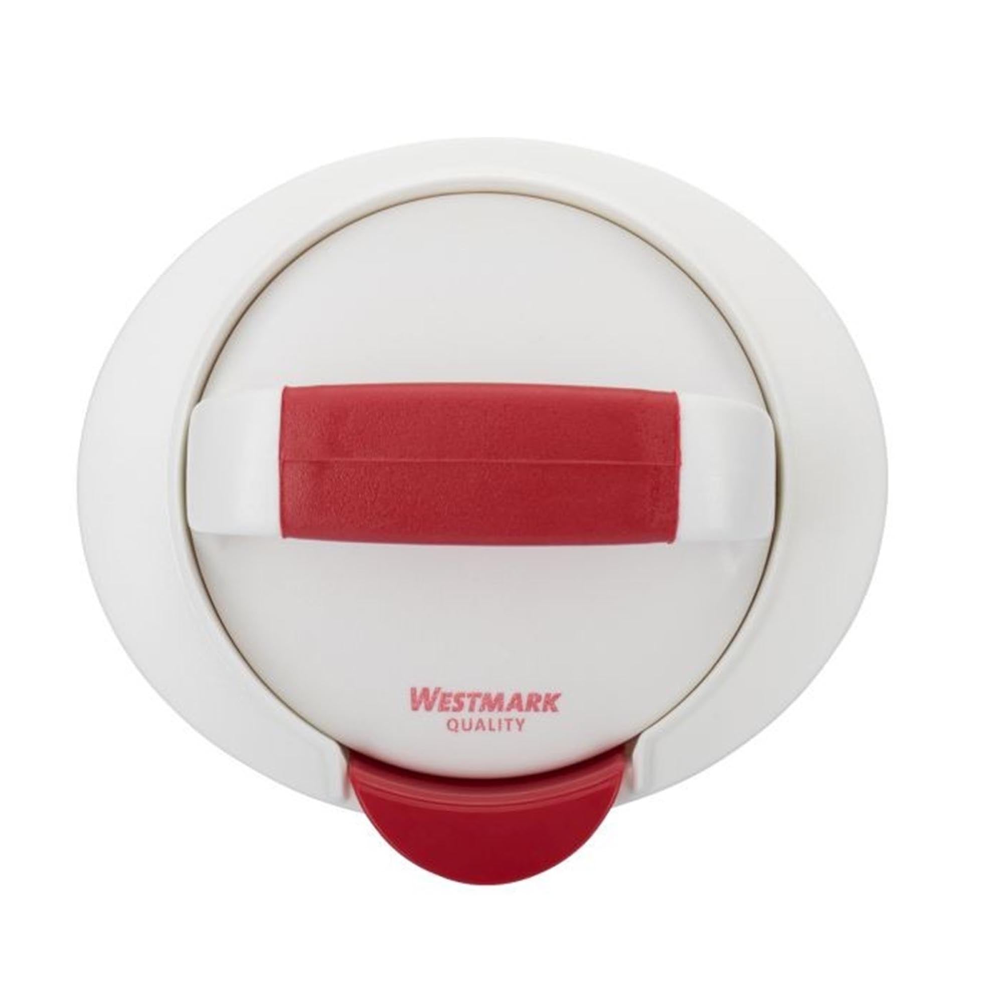 Praktischer Hamburgermaker von Westmark, 15x16x6cm, ideal für gleichmäßige Burgerpatties, robust und einfach zu reinigen.