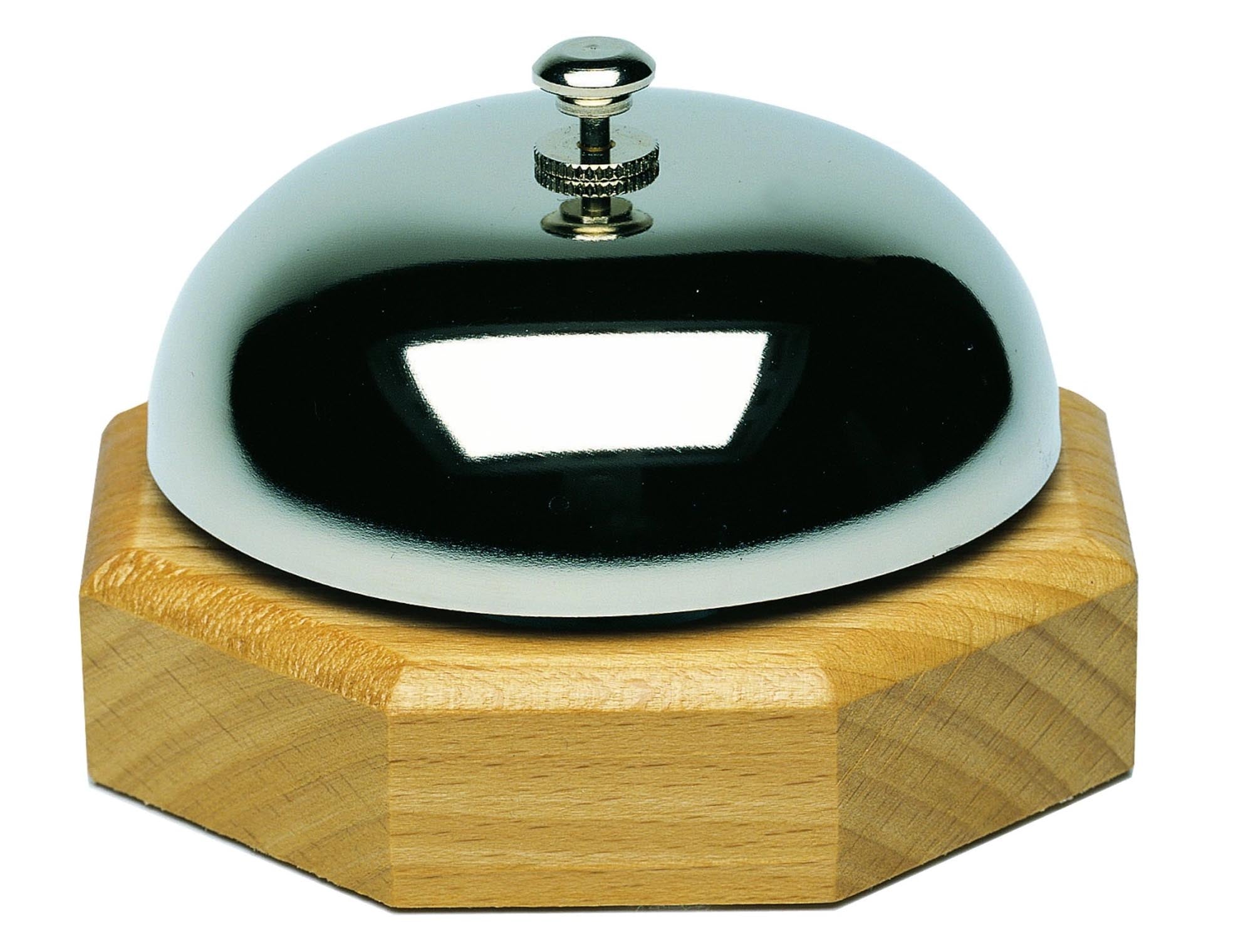 Tisch- und Kellnerglocke, 8.5x6.5x5.5cm, Polybeutel in Silber präsentiert im Onlineshop von KAQTU Design AG. Weinzubehör ist von Westmark