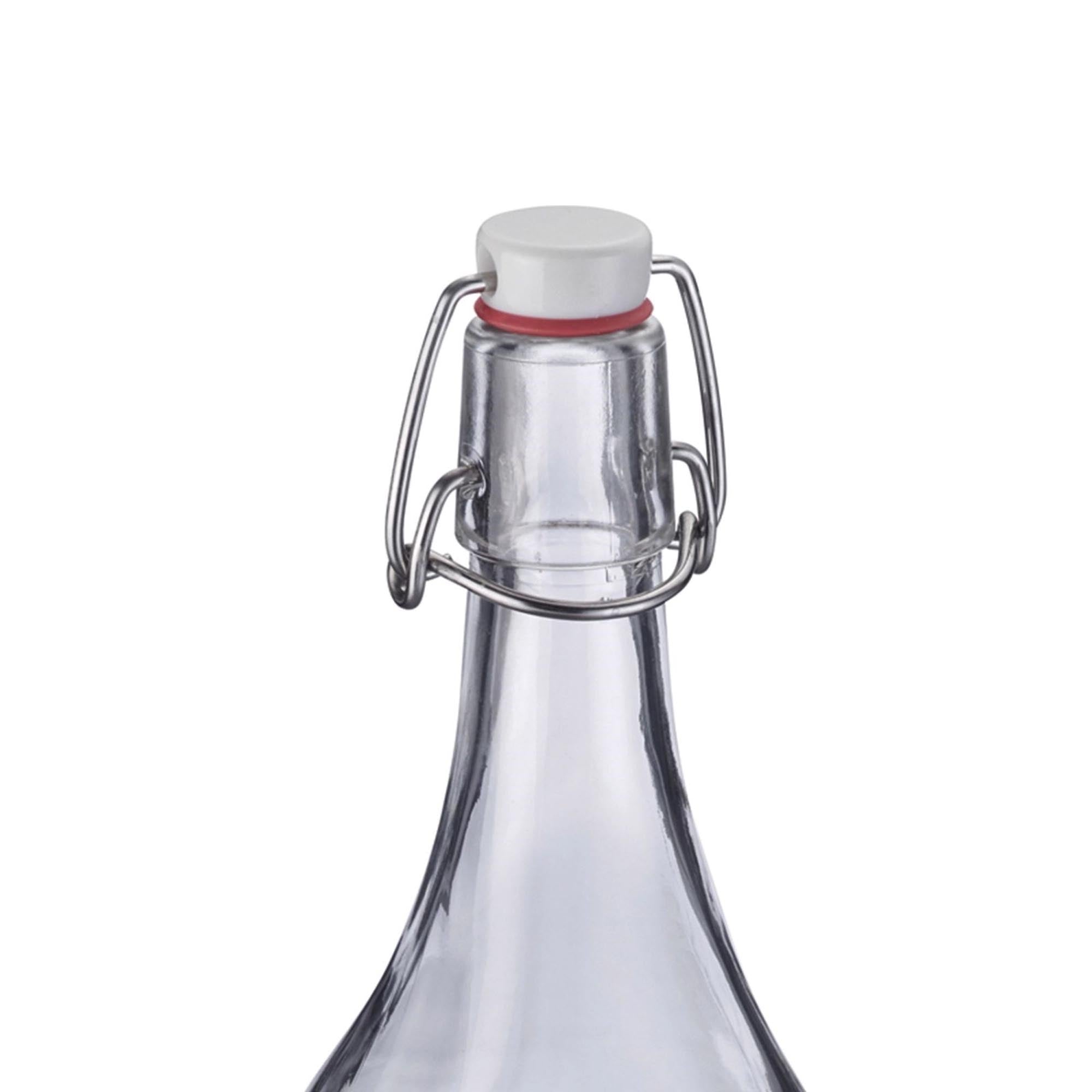 Stilvolle 1l Bügelverschlussflasche von Westmark mit Anhänger, perfekt für Getränkeaufbewahrung und dekorative Nutzung.