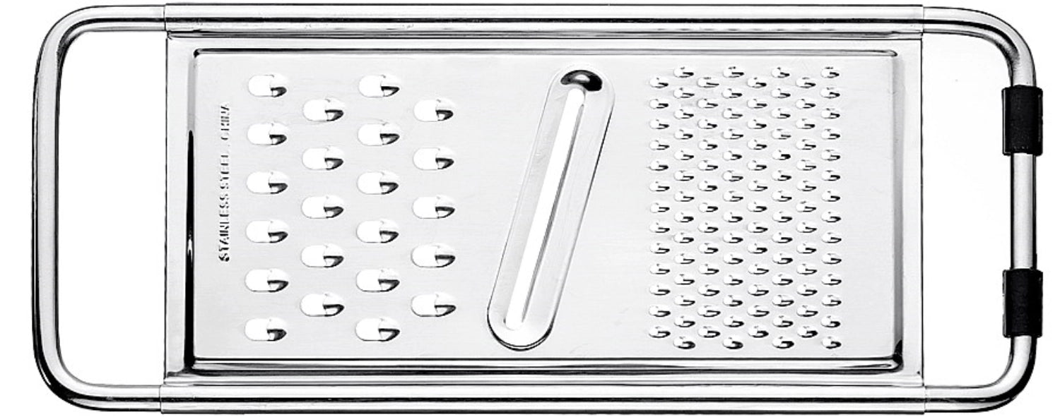 3-Weg Raffel mit Antirutsch-Silikonringen, 29cm in Silber präsentiert im Onlineshop von KAQTU Design AG. Küchenhelfer ist von Cuisipro