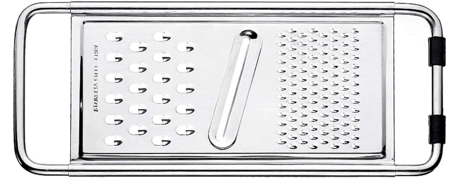 3-Weg Raffel mit Antirutsch-Silikonringen, 29cm in Silber präsentiert im Onlineshop von KAQTU Design AG. Küchenhelfer ist von Cuisipro