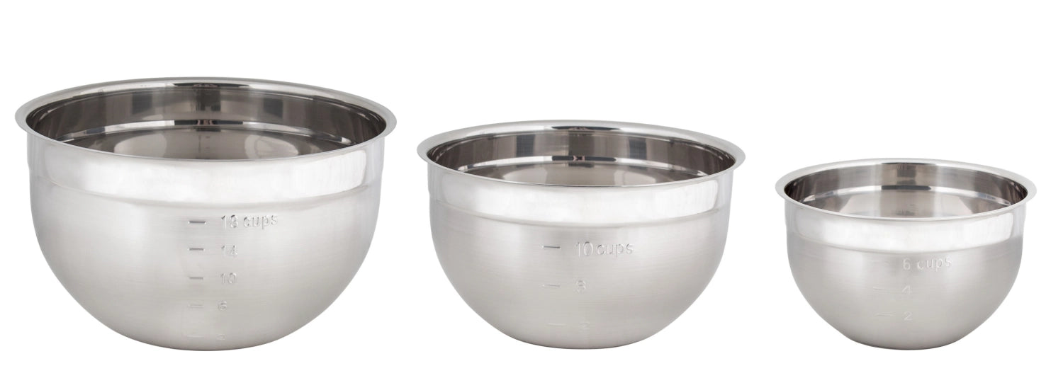 Ensemble de bols en acier inoxydable, 3 set