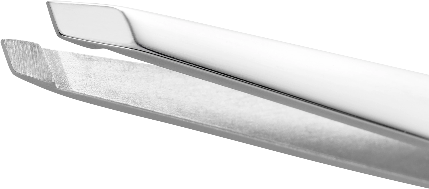 Zwilling Pinzette 90mm: Schräg, poliert für präzise Ergebnisse.