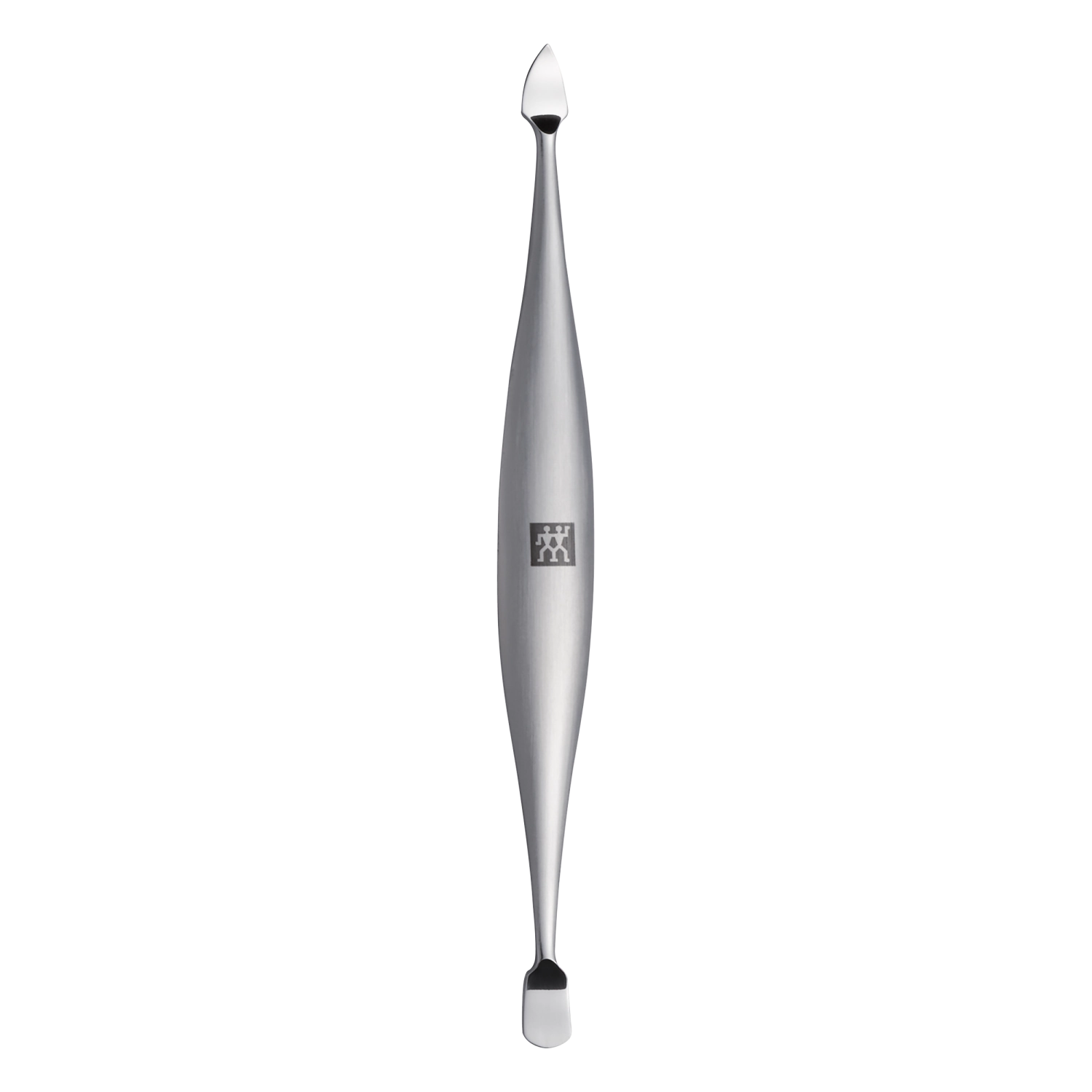 Elegantes Doppelinstrument von Zwilling, 125 mm, mattiert, aus 18/10 Edelstahl für langlebige, hygienische Körperpflege.